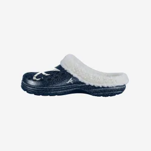 Atlanta Braves Womens Sherpa Lined Glitter Clog