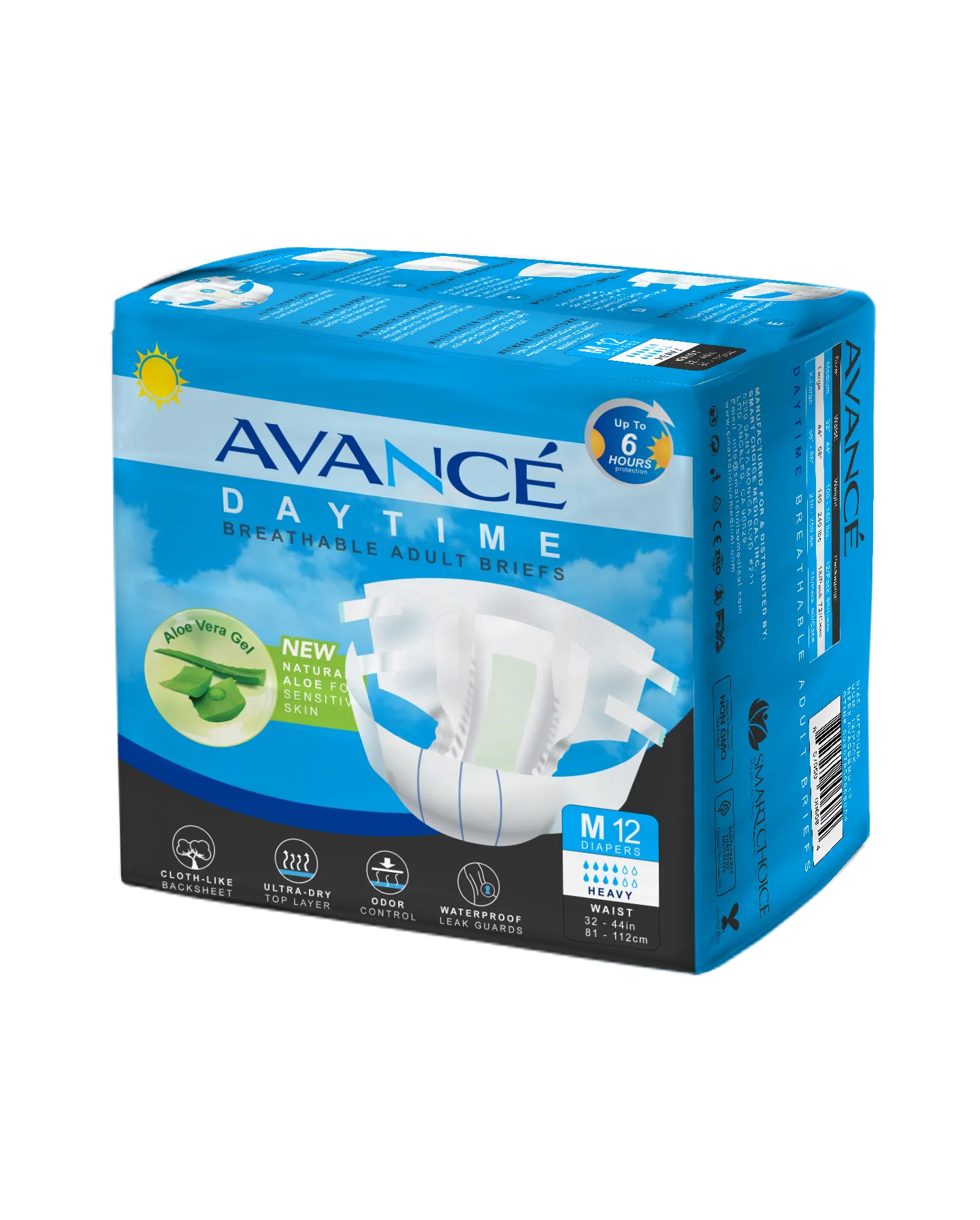 Avancé Aloe Daytime Breathable Adult Briefs Medium