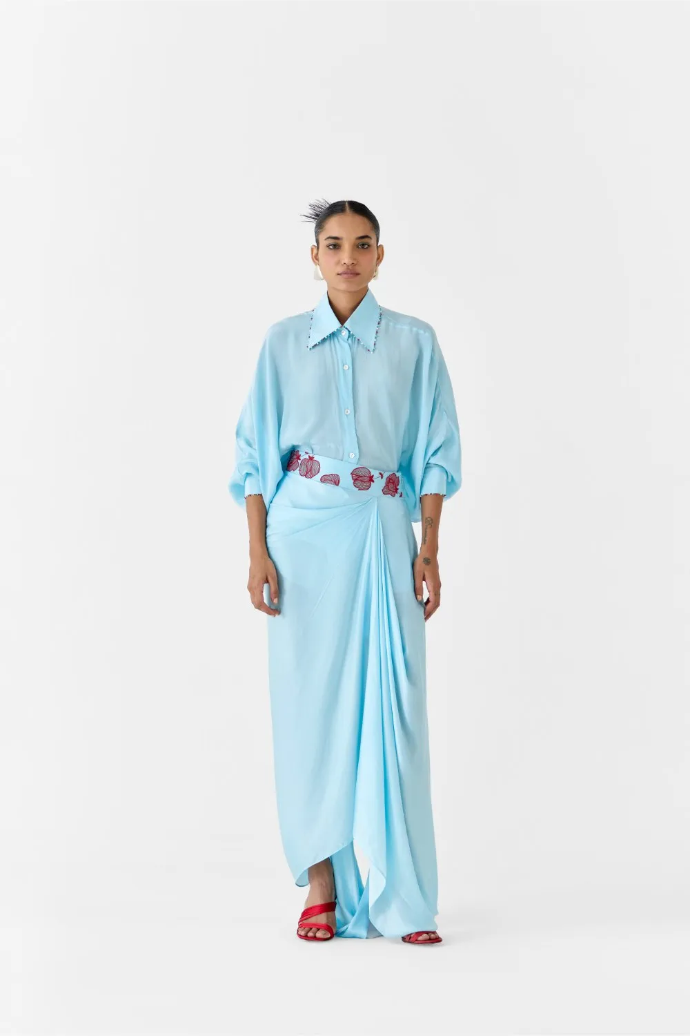 BABY TULIP BATWING SHIRT & SKIRT CO-ORD