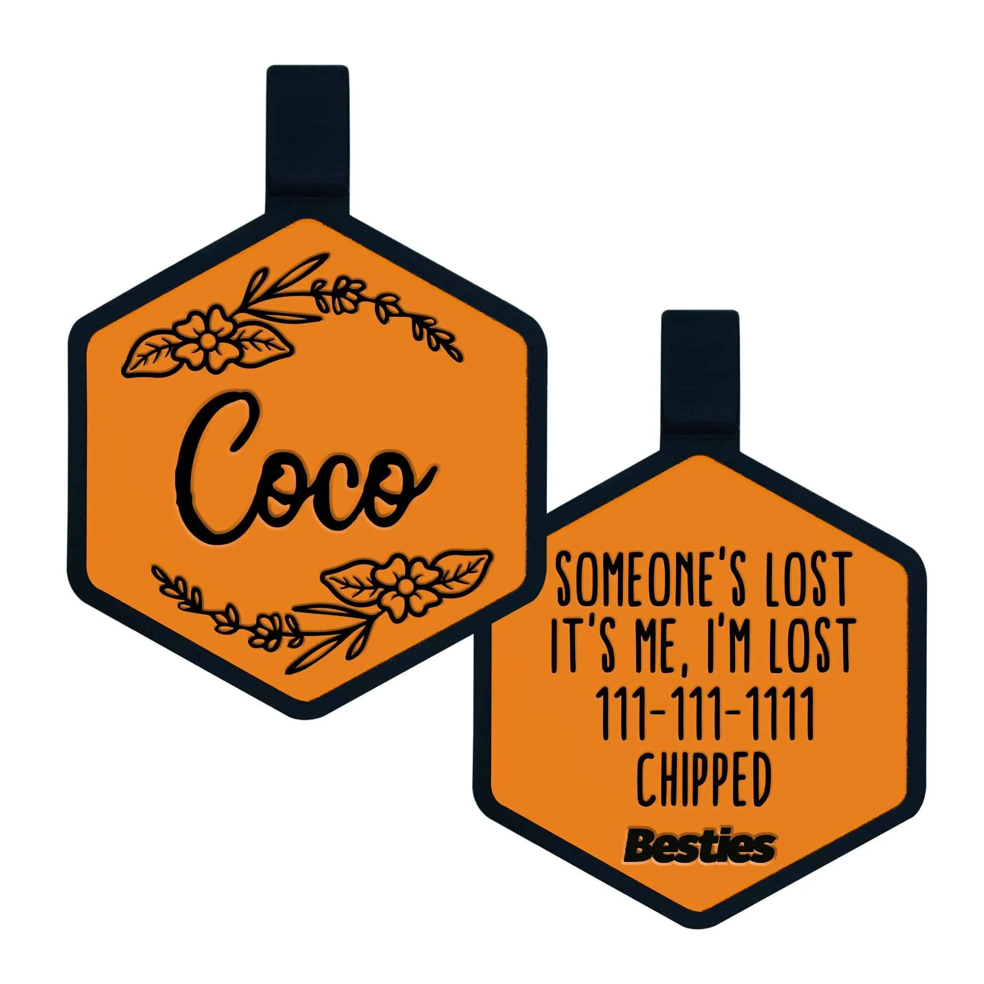 Besties Pets - Blossom Silicone Dog ID Tag