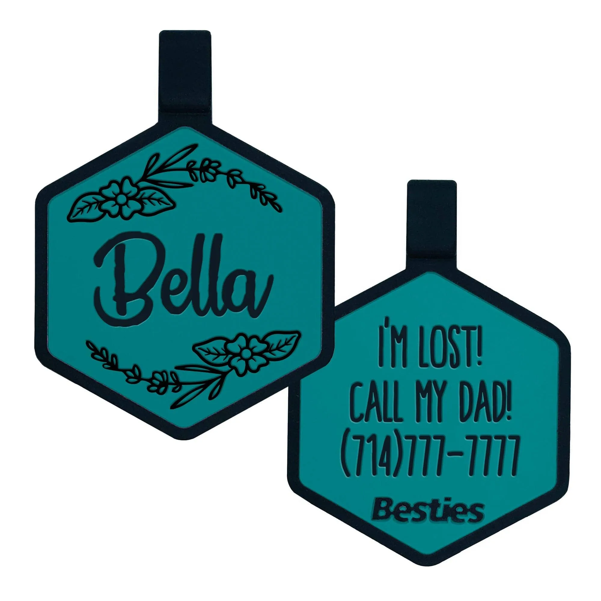Besties Pets - Blossom Silicone Dog ID Tag