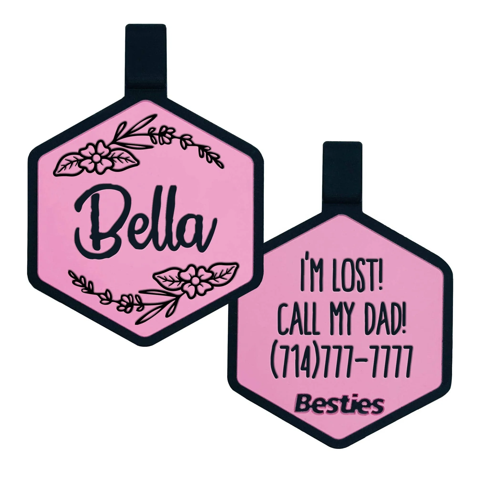 Besties Pets - Blossom Silicone Dog ID Tag
