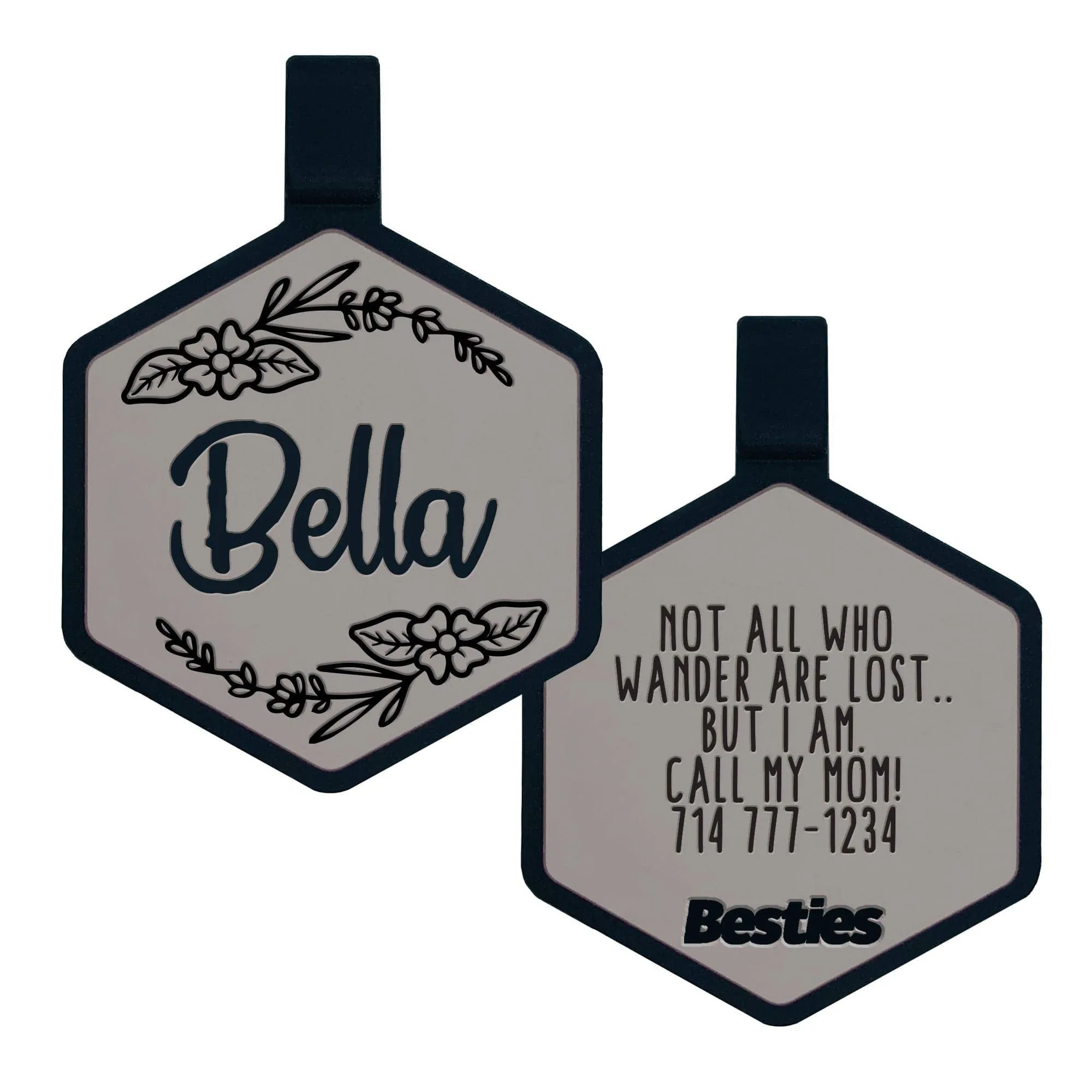 Besties Pets - Blossom Silicone Dog ID Tag