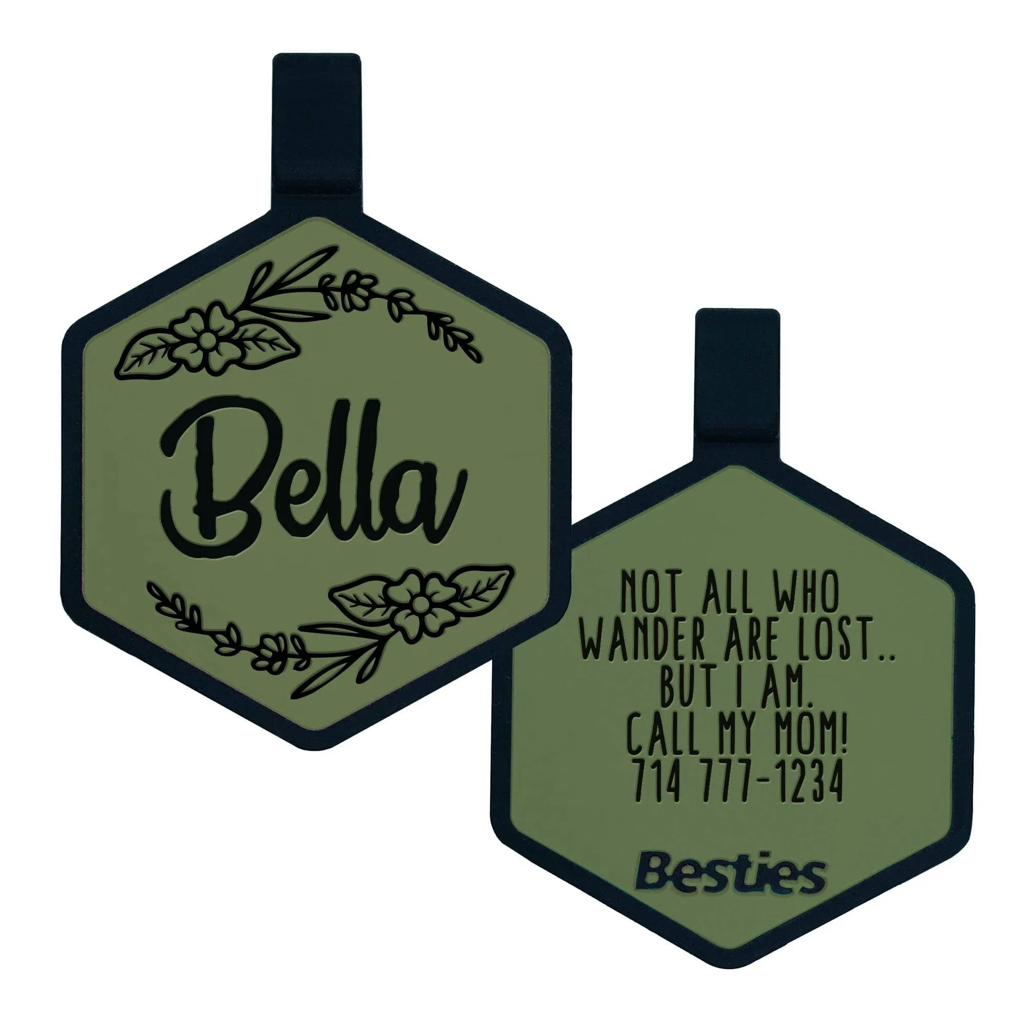Besties Pets - Blossom Silicone Dog ID Tag