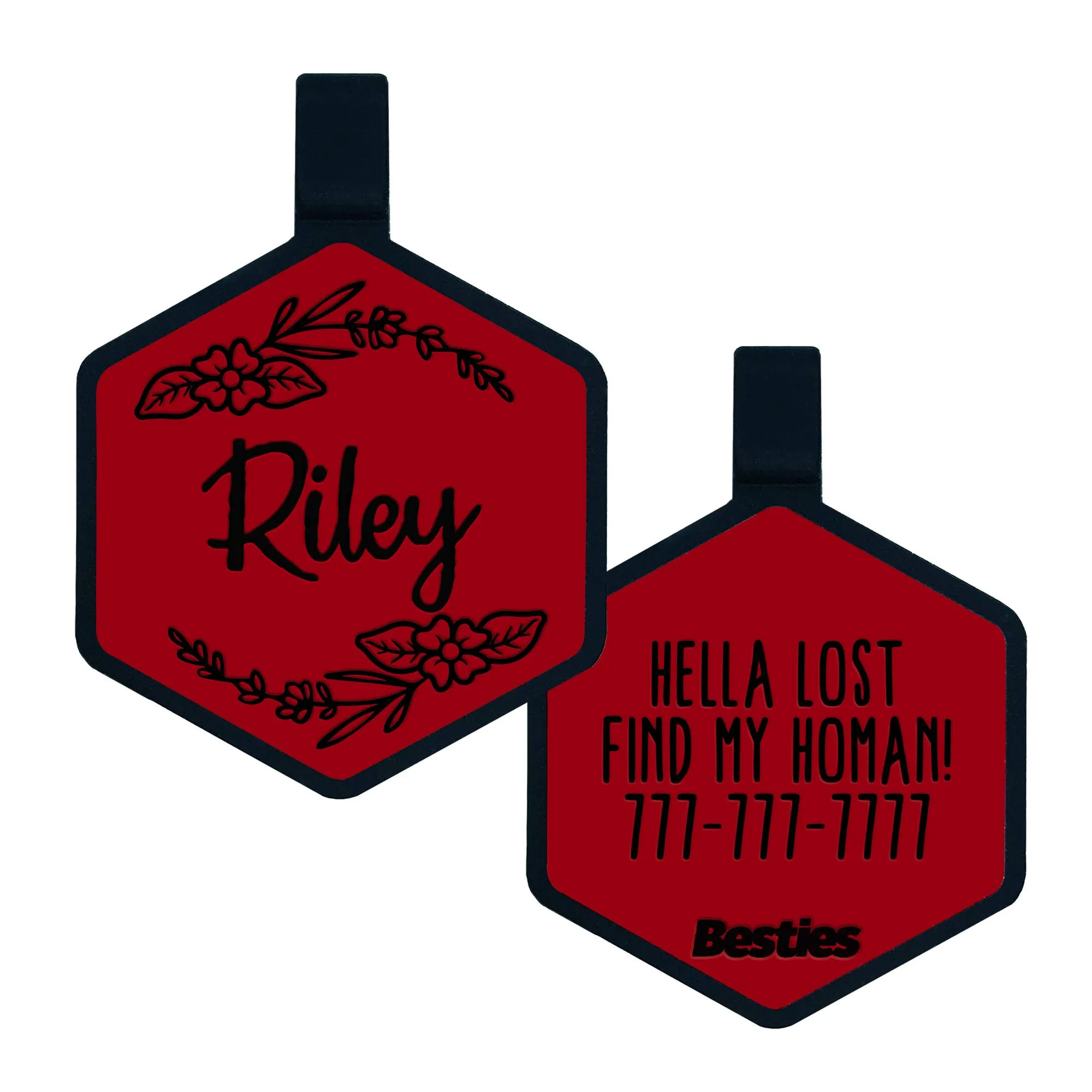Besties Pets - Blossom Silicone Dog ID Tag
