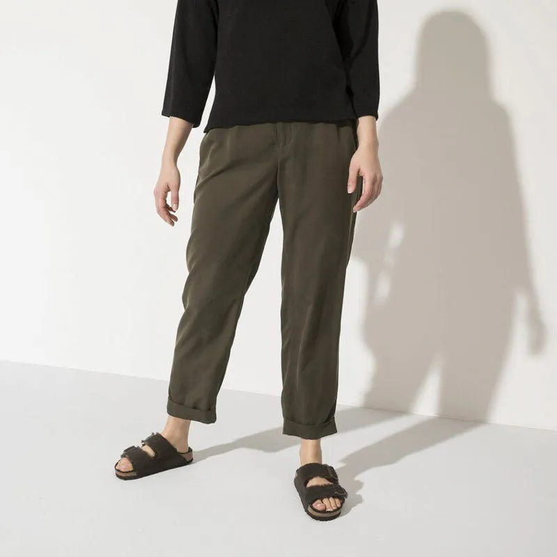 BIRKENSTOCK Arizona Shearling Suede Leather Sandals in Mocha