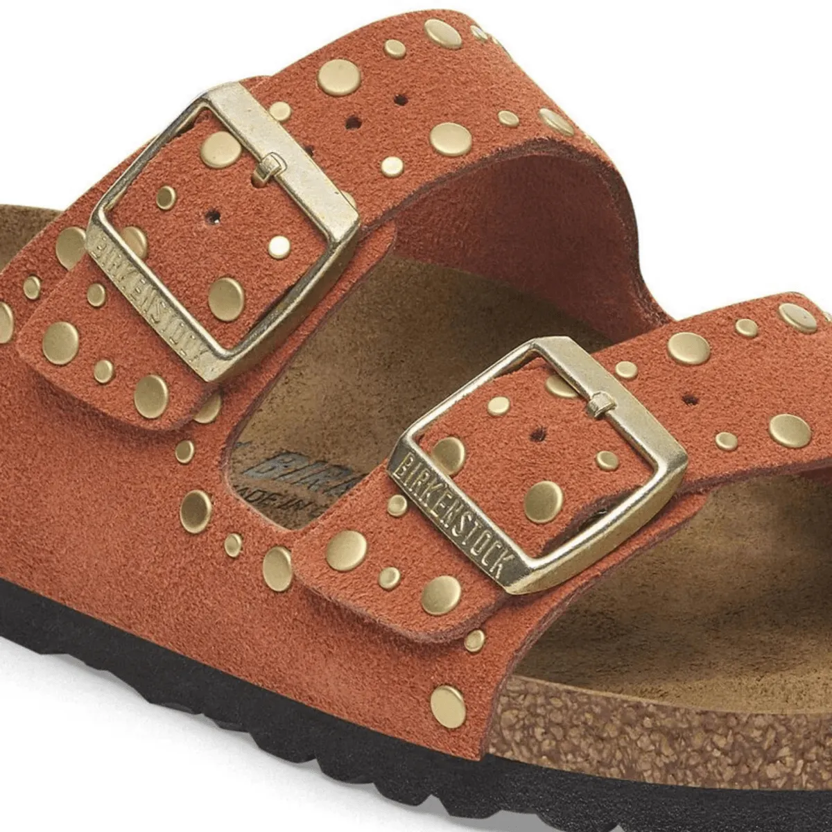 Birkenstock Women's Arizona Rivets Dark Rust Suede