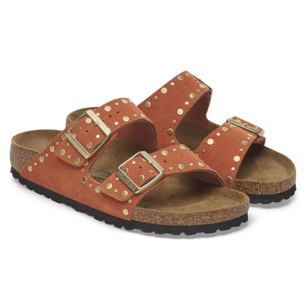 Birkenstock Women's Arizona Rivets Dark Rust Suede