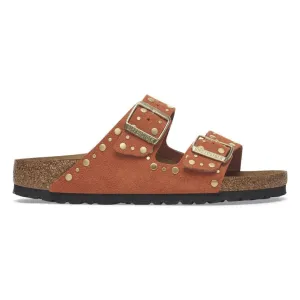 Birkenstock Women's Arizona Rivets Dark Rust Suede