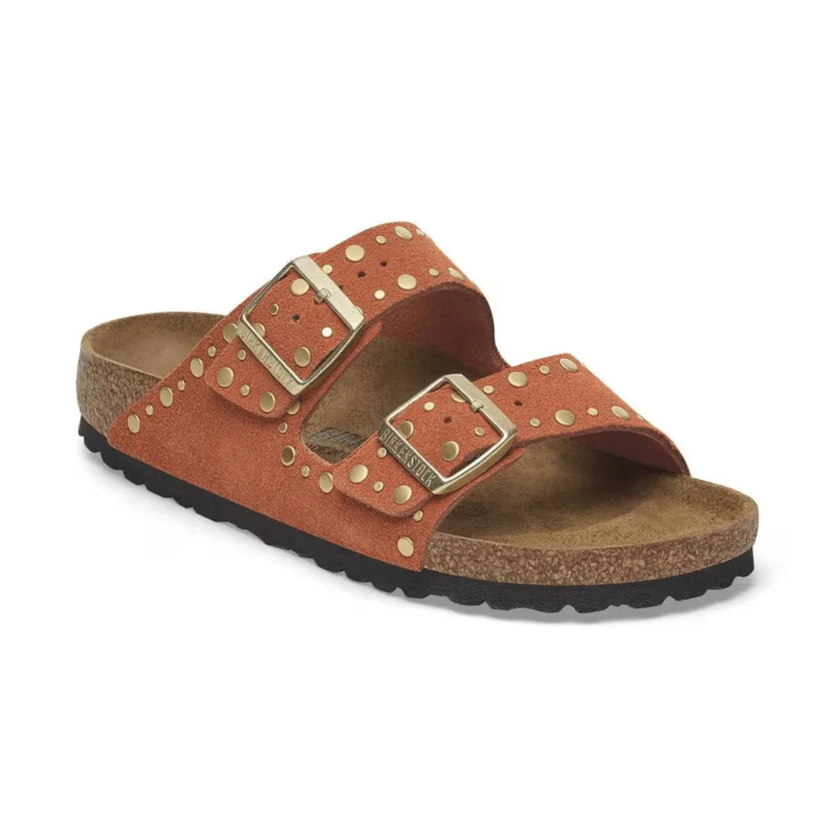 Birkenstock Women's Arizona Rivets Dark Rust Suede