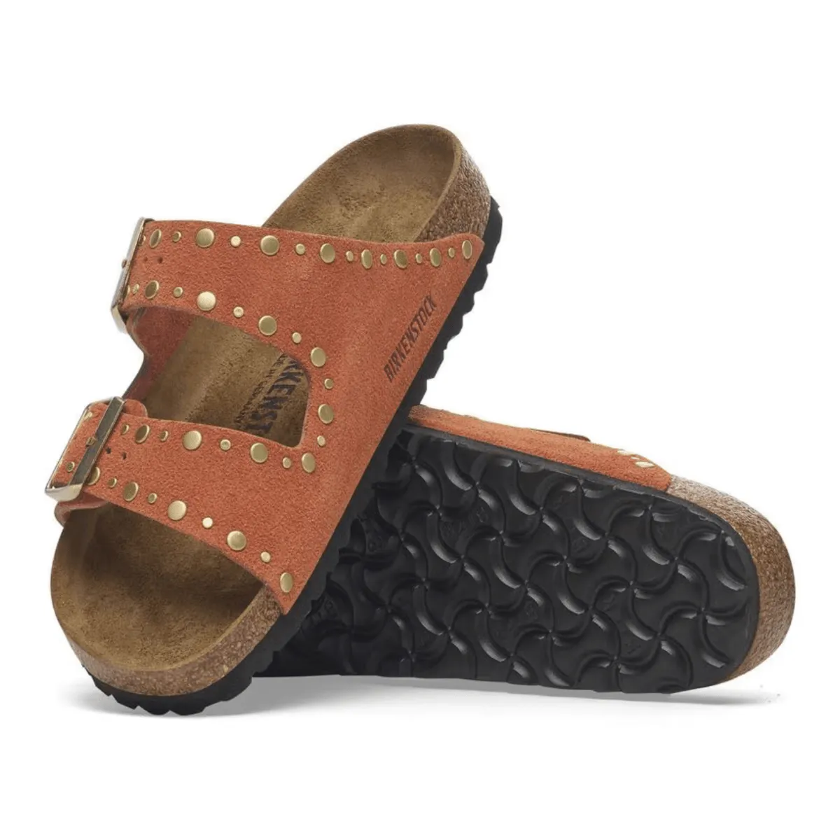 Birkenstock Women's Arizona Rivets Dark Rust Suede