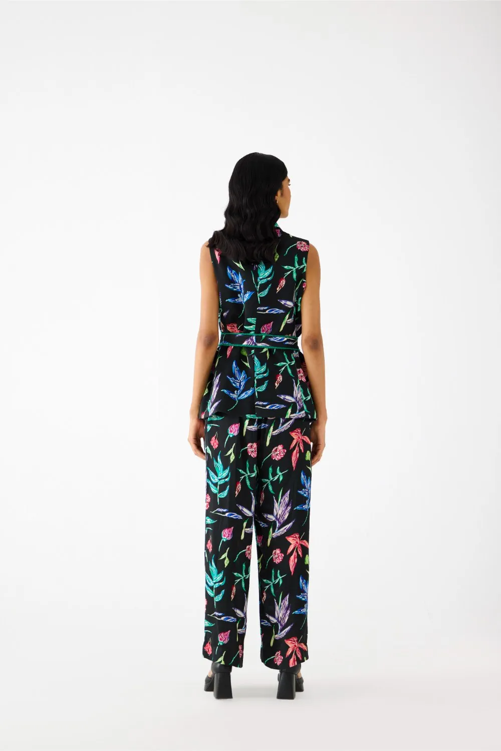 BLACK BOTANICA BLAZER AND PANTS