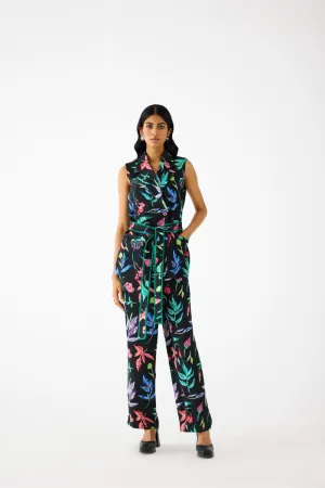 BLACK BOTANICA BLAZER AND PANTS