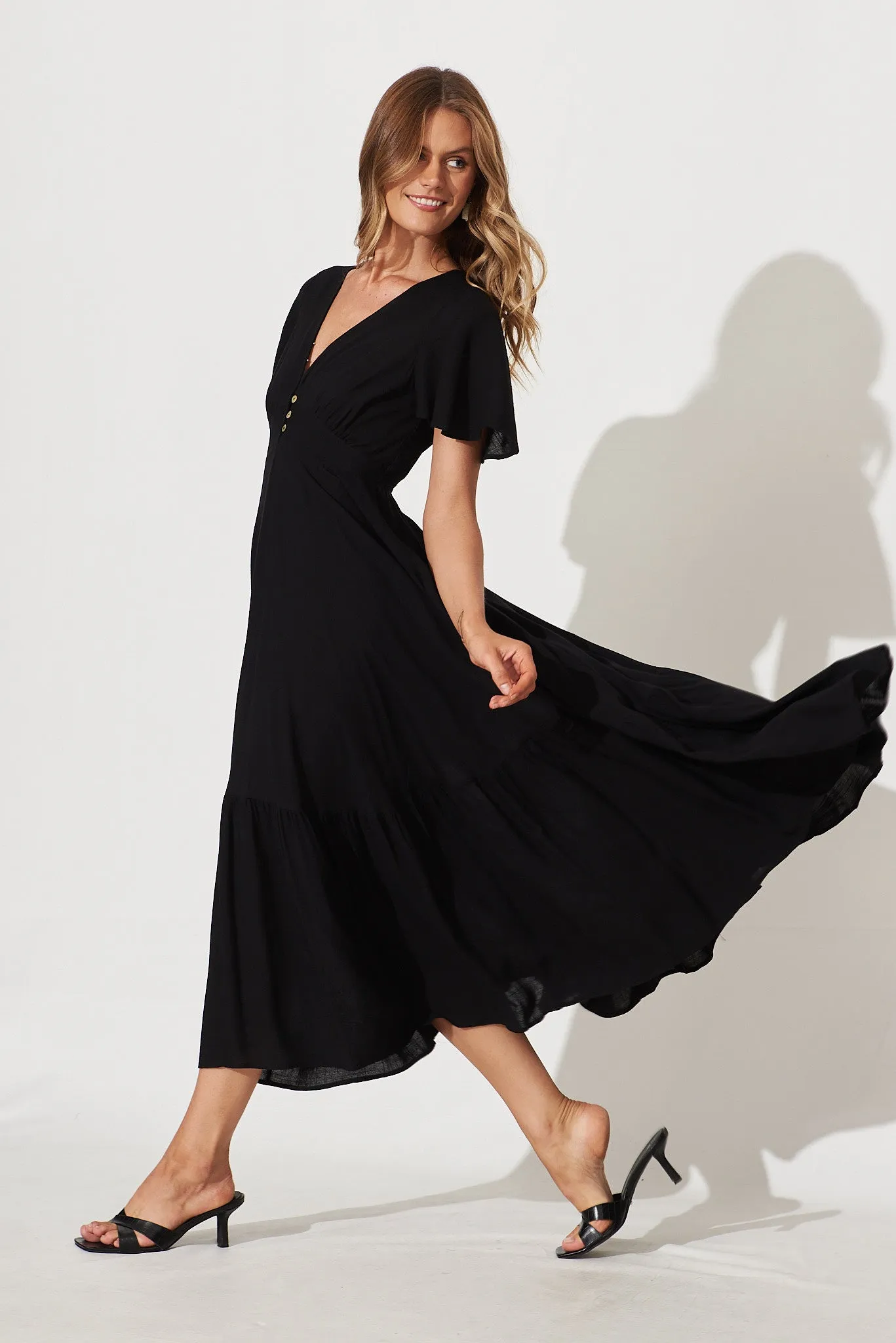 Black Nevada Maxi Gown