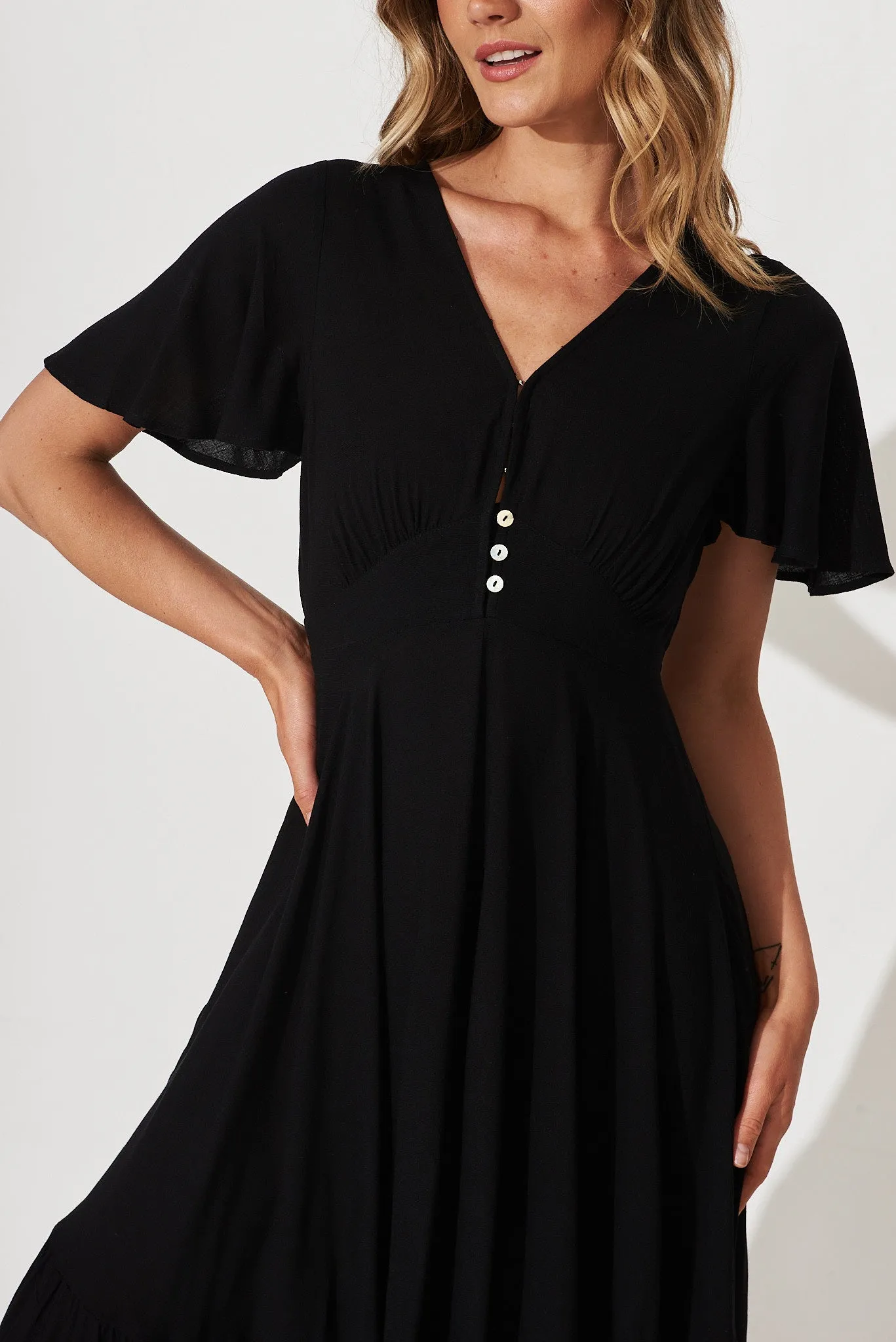 Black Nevada Maxi Gown