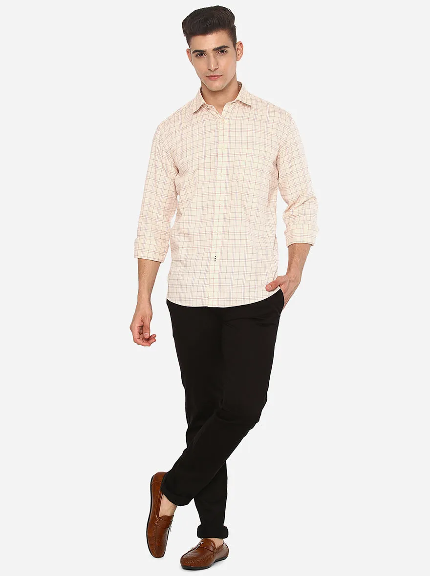 Black Solid Super Slim Fit Casual Trouser | Greenfibre