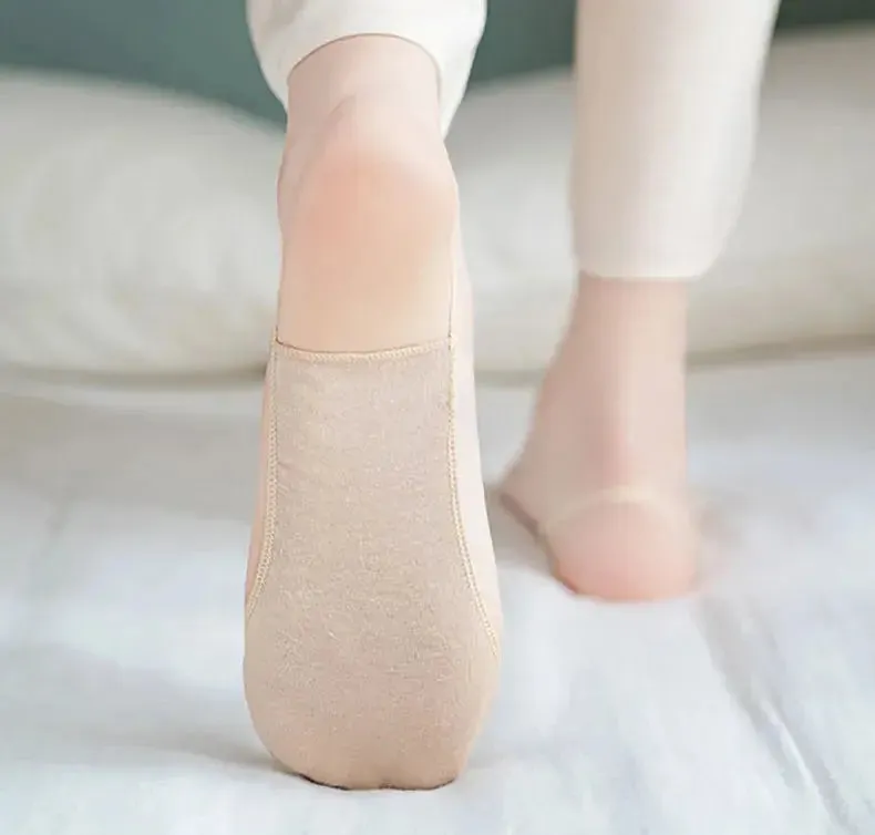 Boat Socks Slippers Female Colorful High Heels Socks Women Breathable Half Feet Socks  Invisible Socks