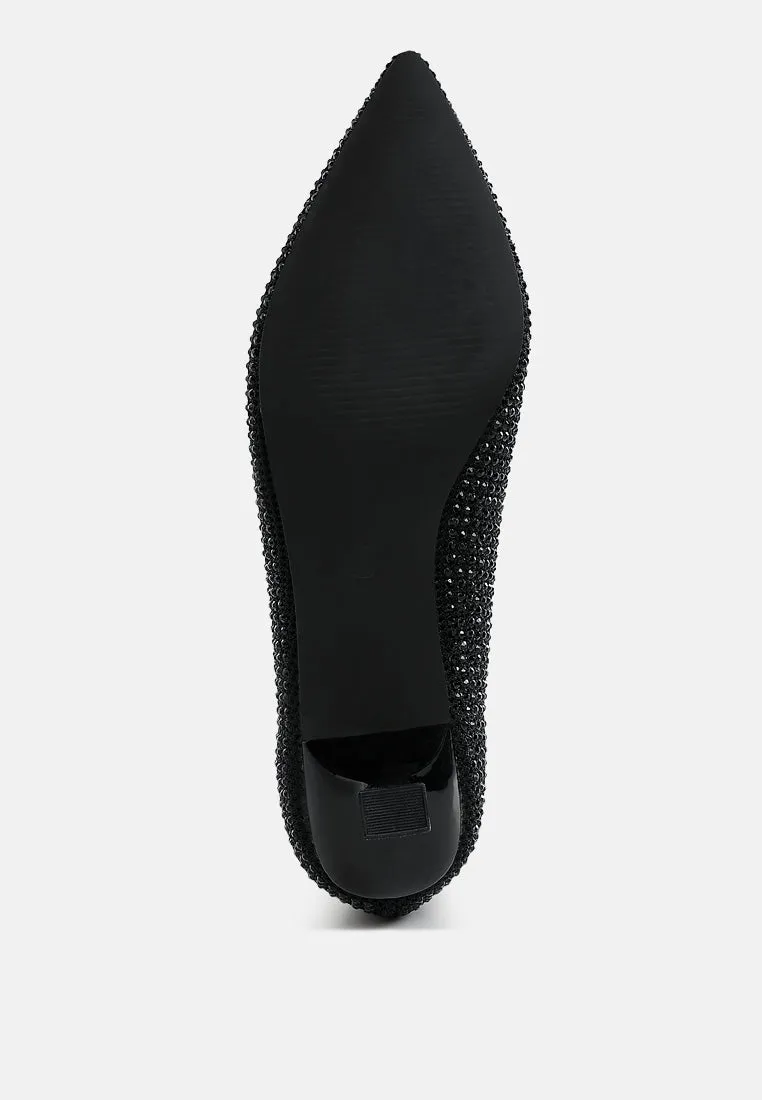 Breathable Flyknit Rhinestone Pumps By RUW