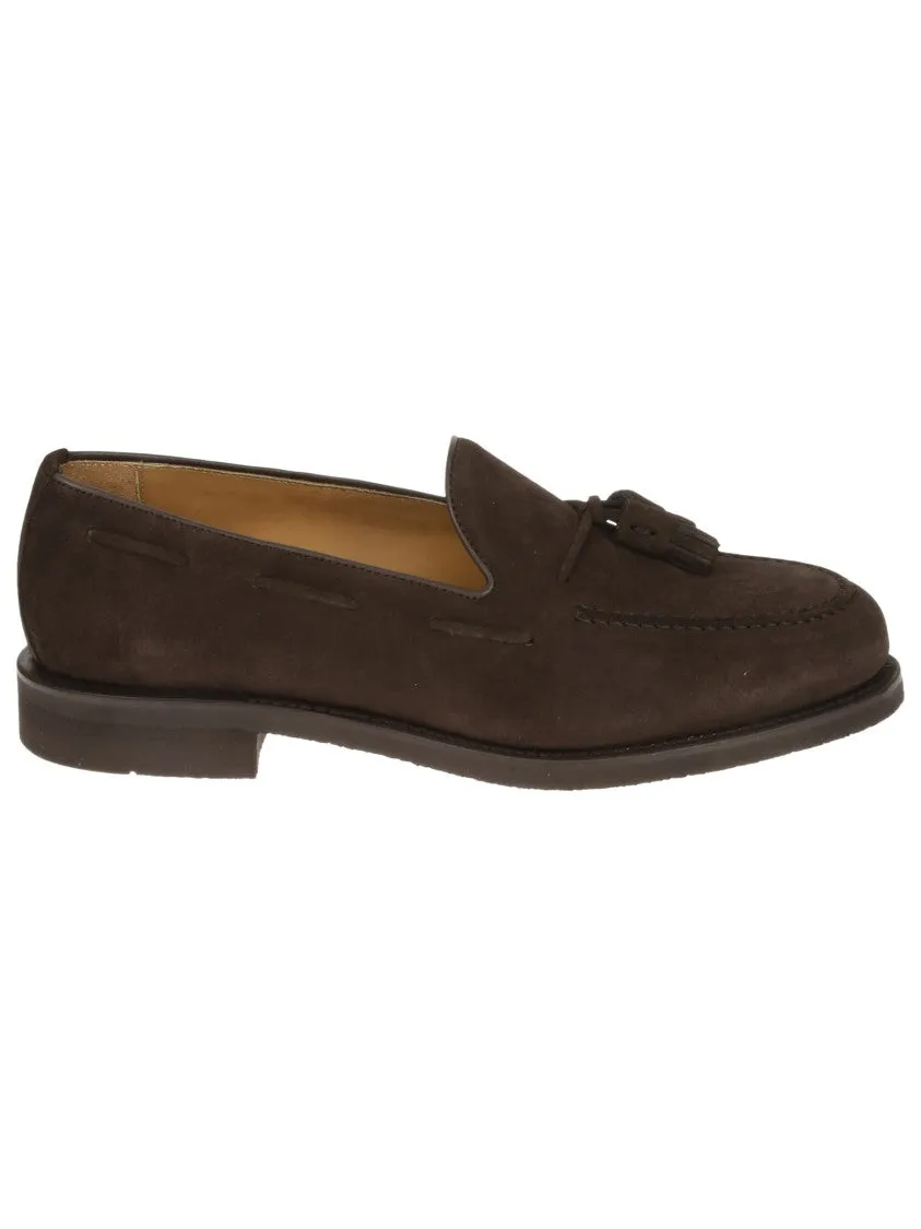 Brown Calf Suede Tassel Loafer