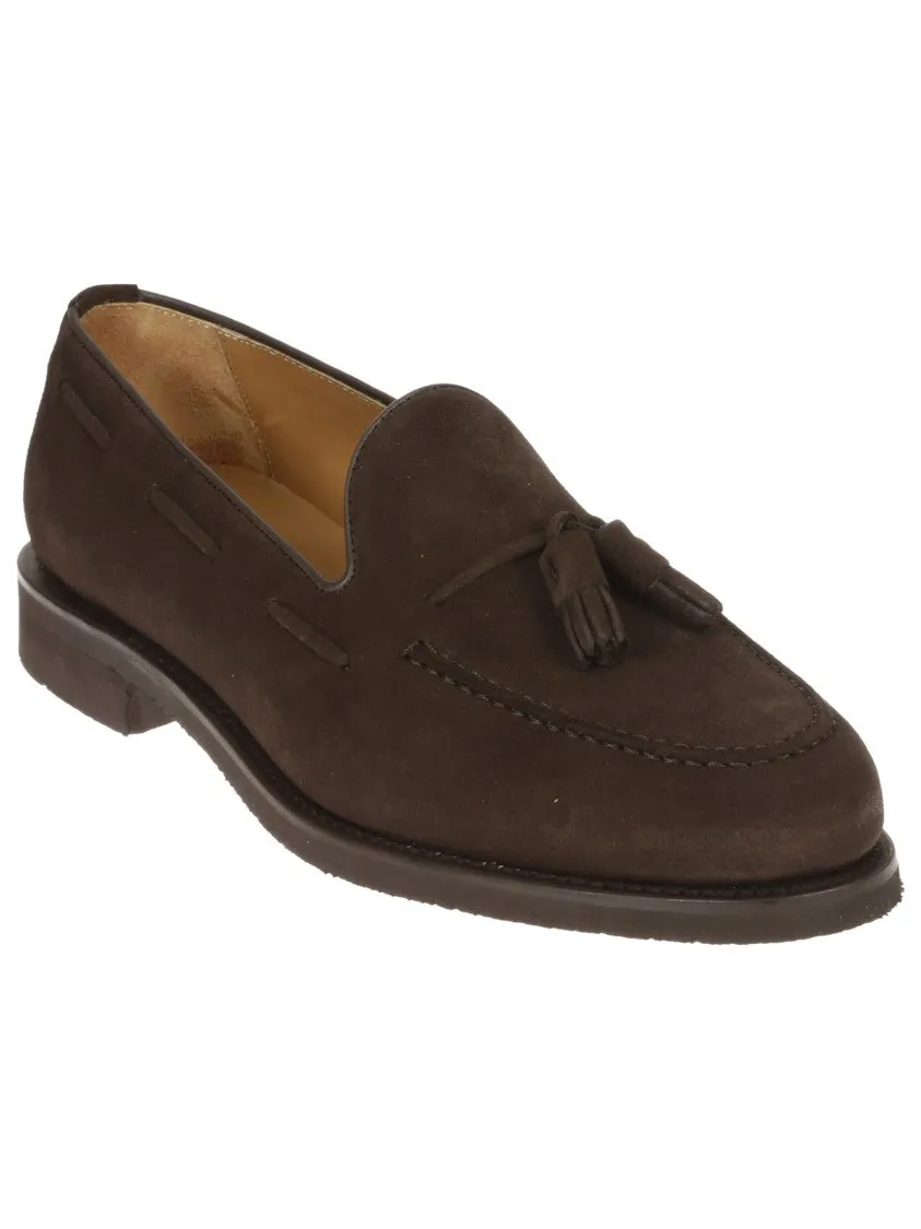 Brown Calf Suede Tassel Loafer