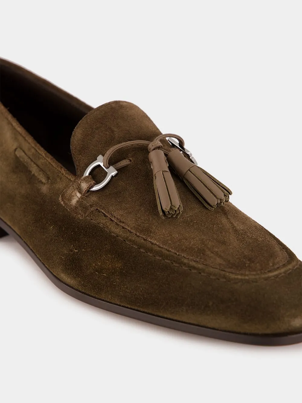 Brown Tassel Suede Moccasins