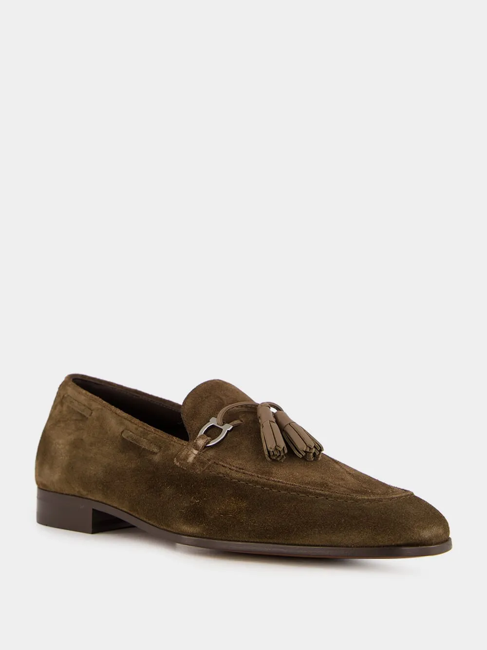 Brown Tassel Suede Moccasins