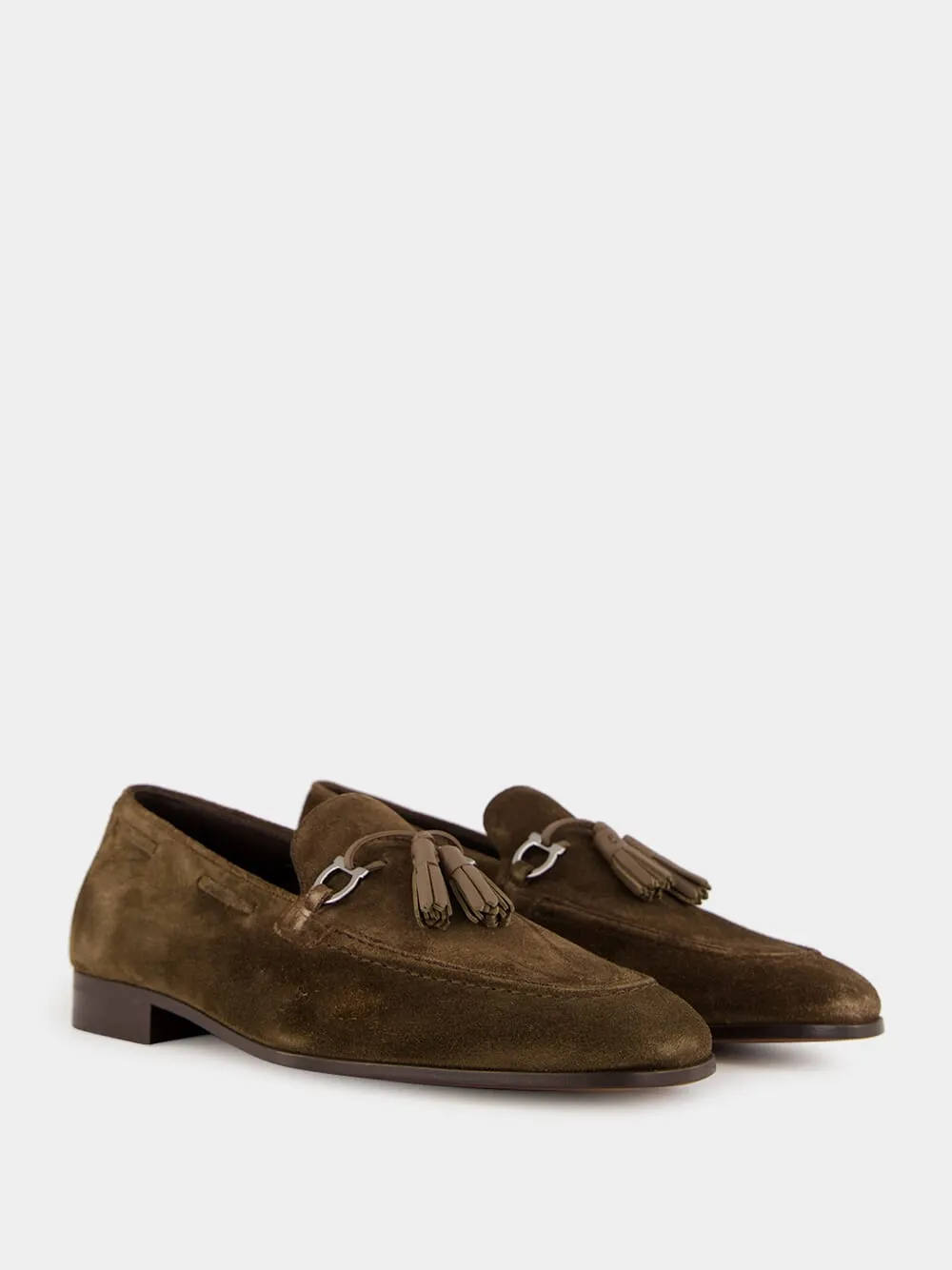 Brown Tassel Suede Moccasins