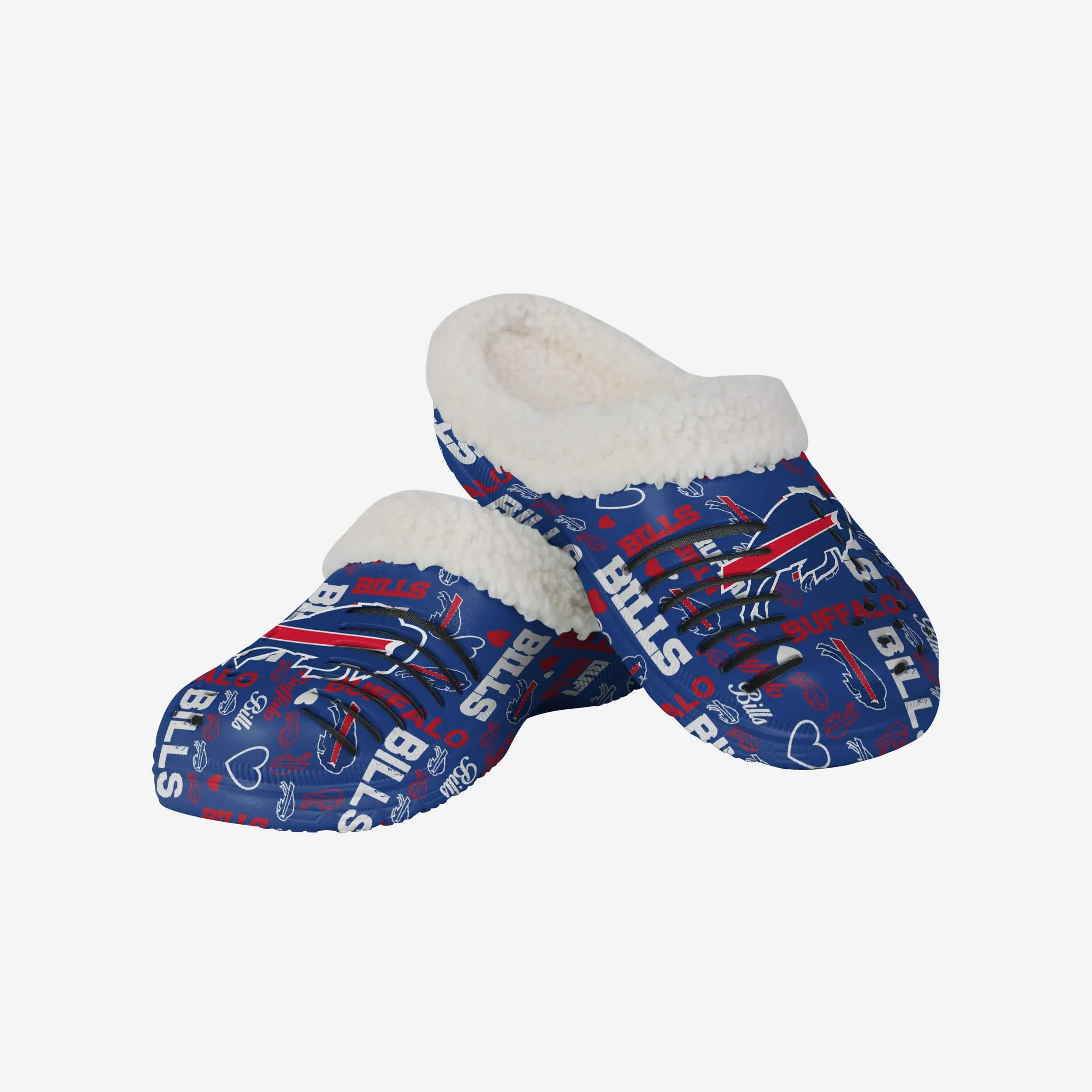 Buffalo Bills Womens Sherpa Lined Logo Love Clog