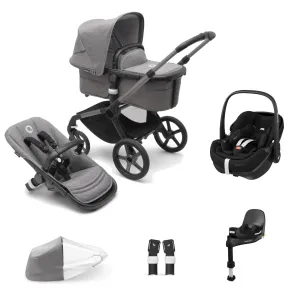 Bugaboo Fox 5, Pebble 360 PRO 2 and Base Travel System - Graphite/Grey Melange