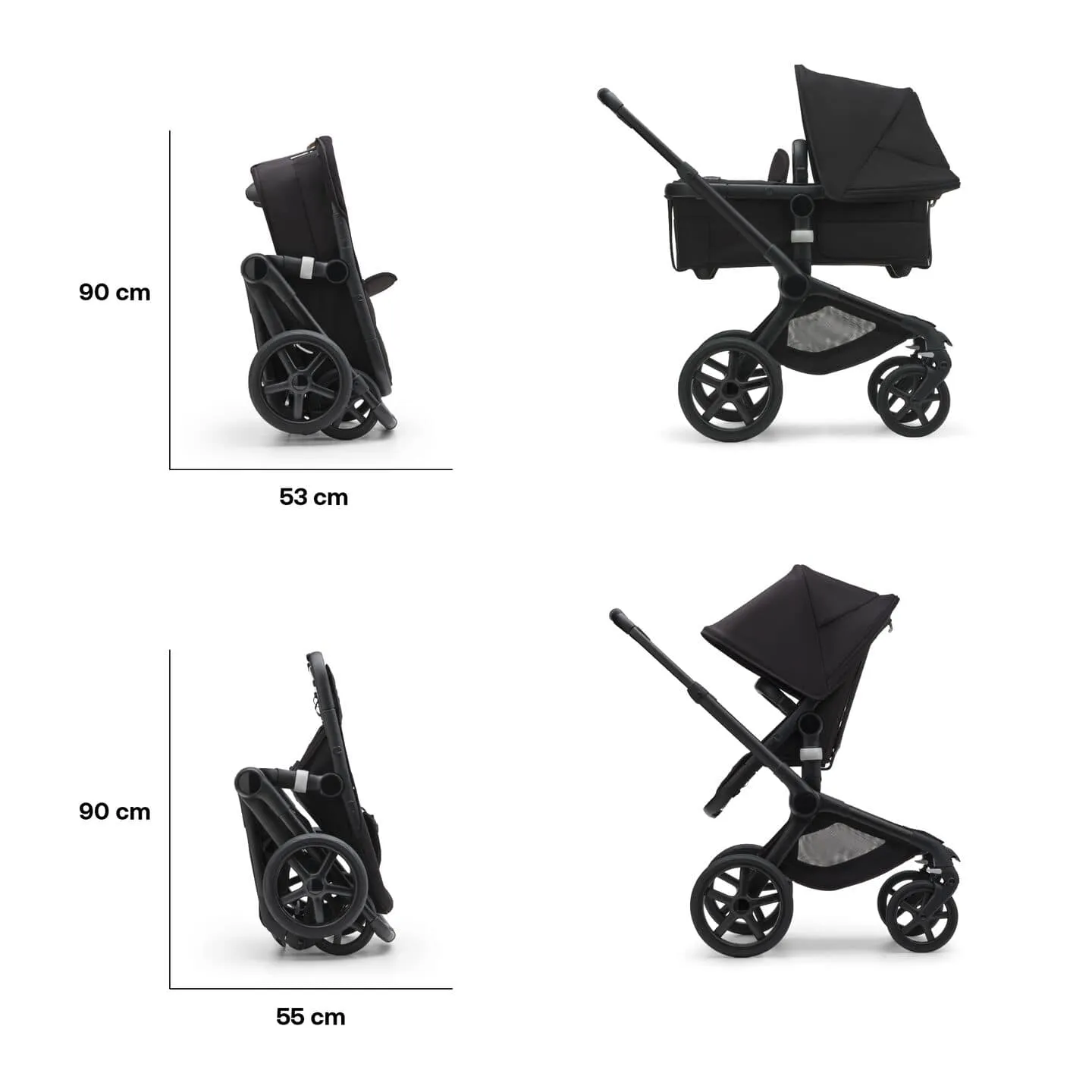 Bugaboo Fox 5, Pebble 360 PRO 2 Ultimate Travel System - Black/Midnight Black