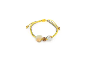 Burmese Jadeite 'Love and Wisdom' Children's Silk Bracelet