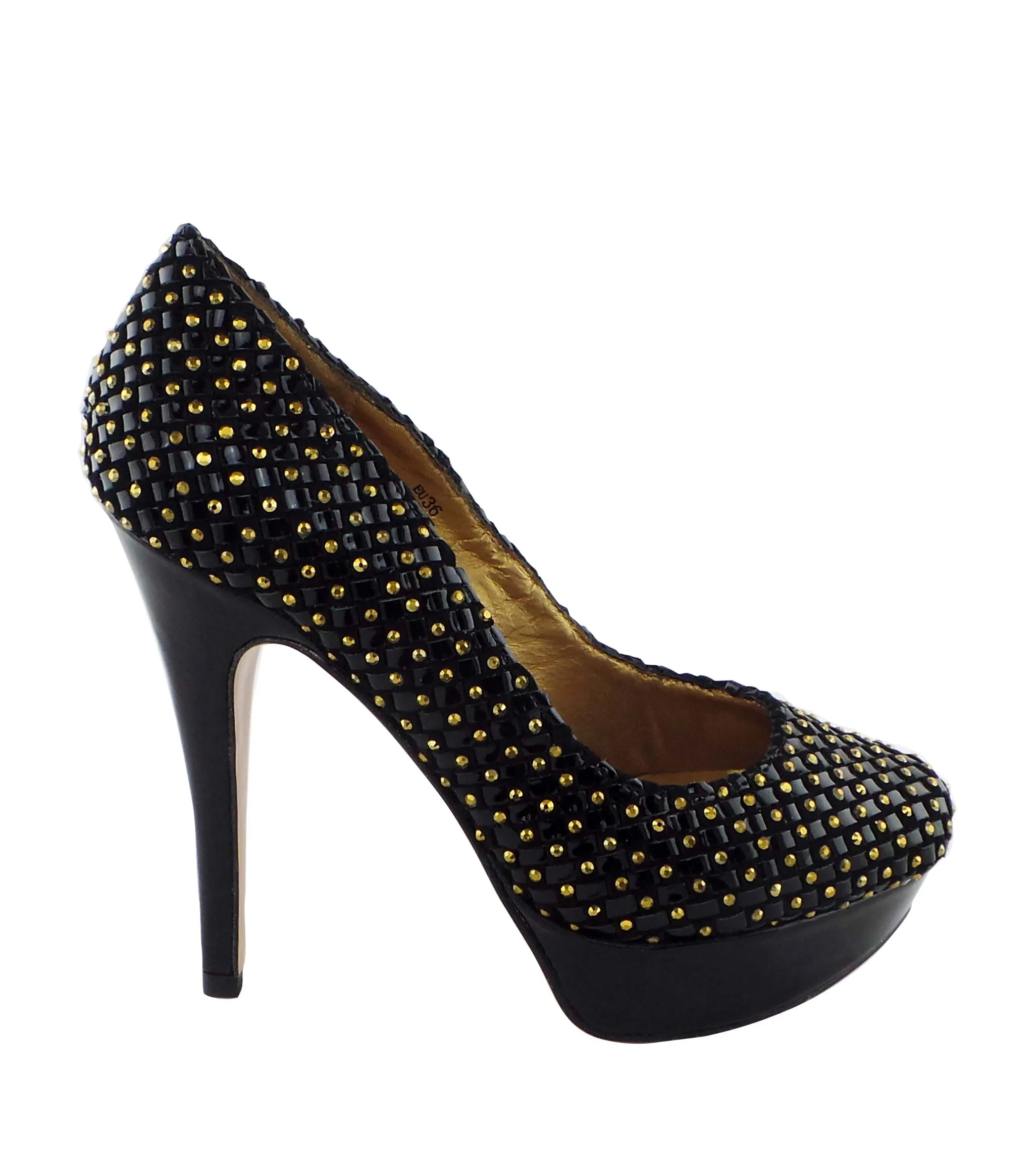 Cadiz Woven Suede & Patent Leather Platforms