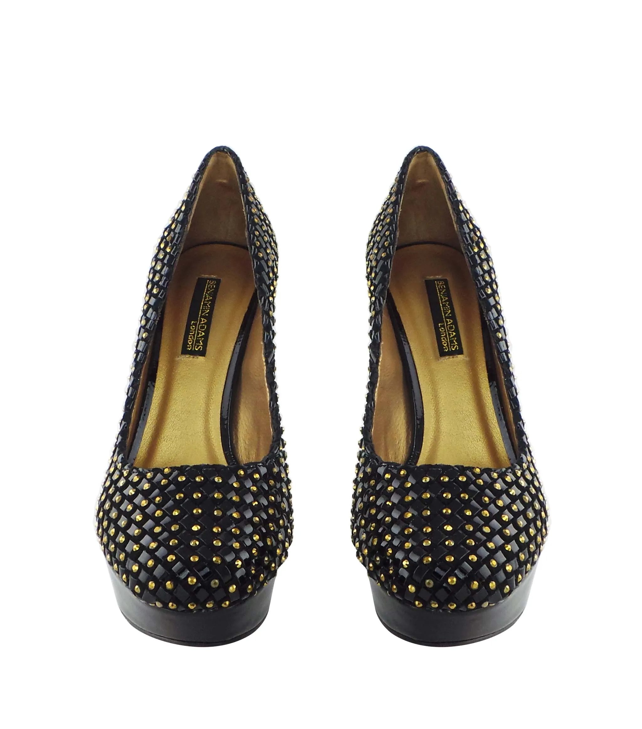 Cadiz Woven Suede & Patent Leather Platforms