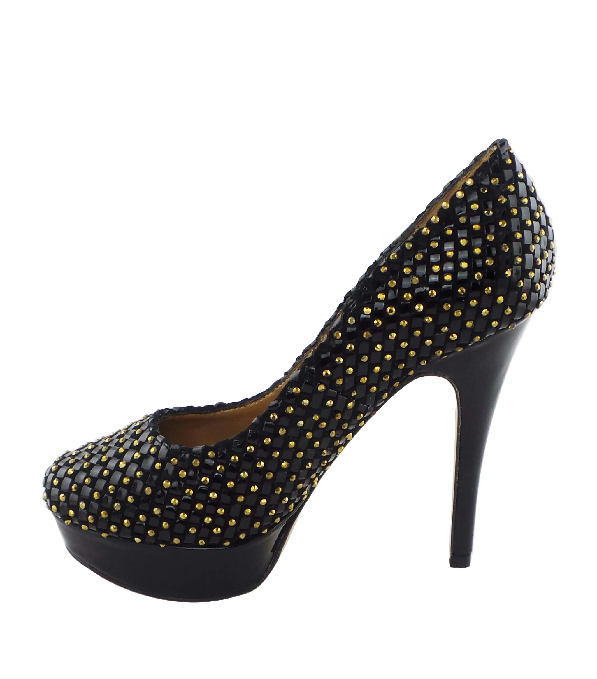 Cadiz Woven Suede & Patent Leather Platforms