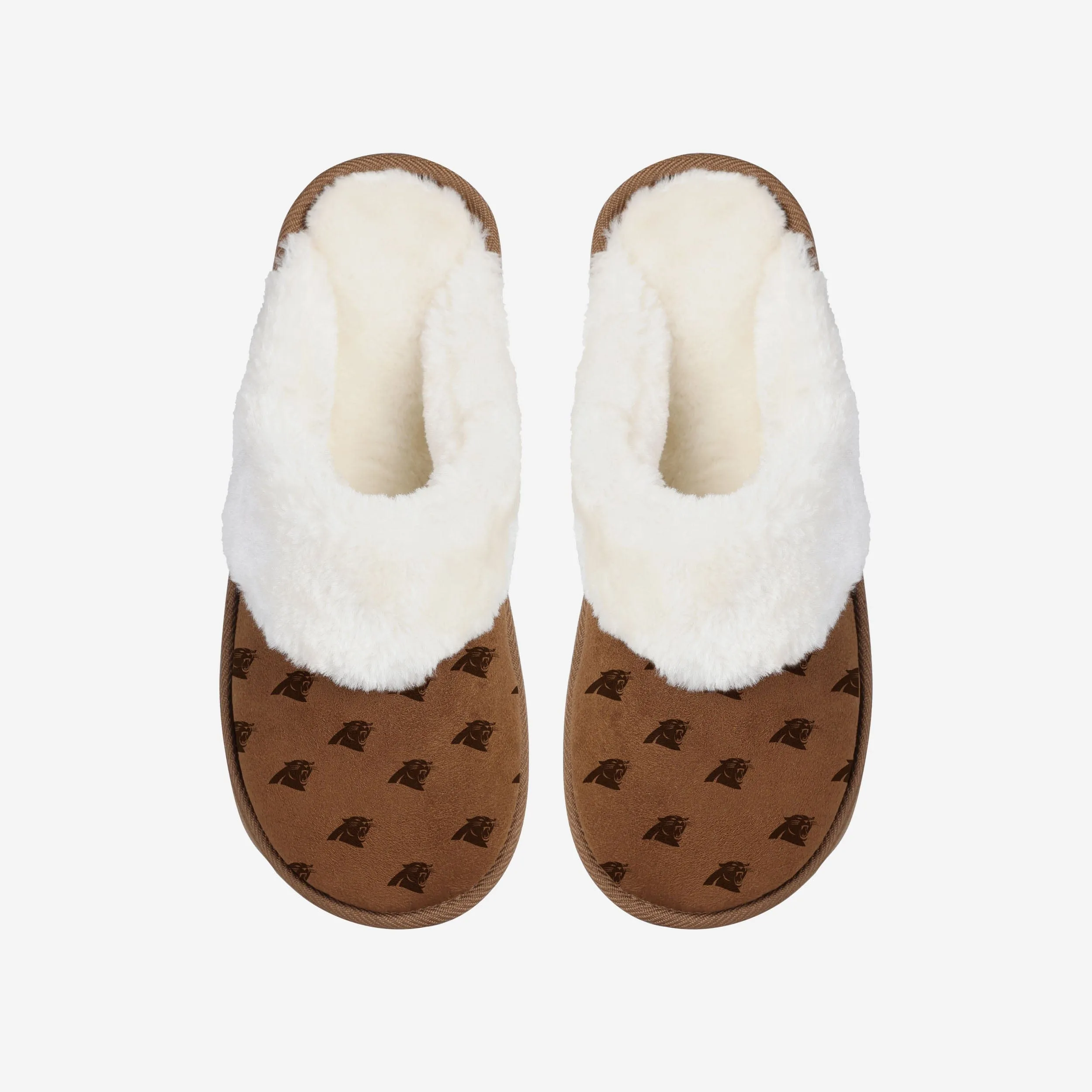 Carolina Panthers Womens Repeat Logo Moccasin Slipper