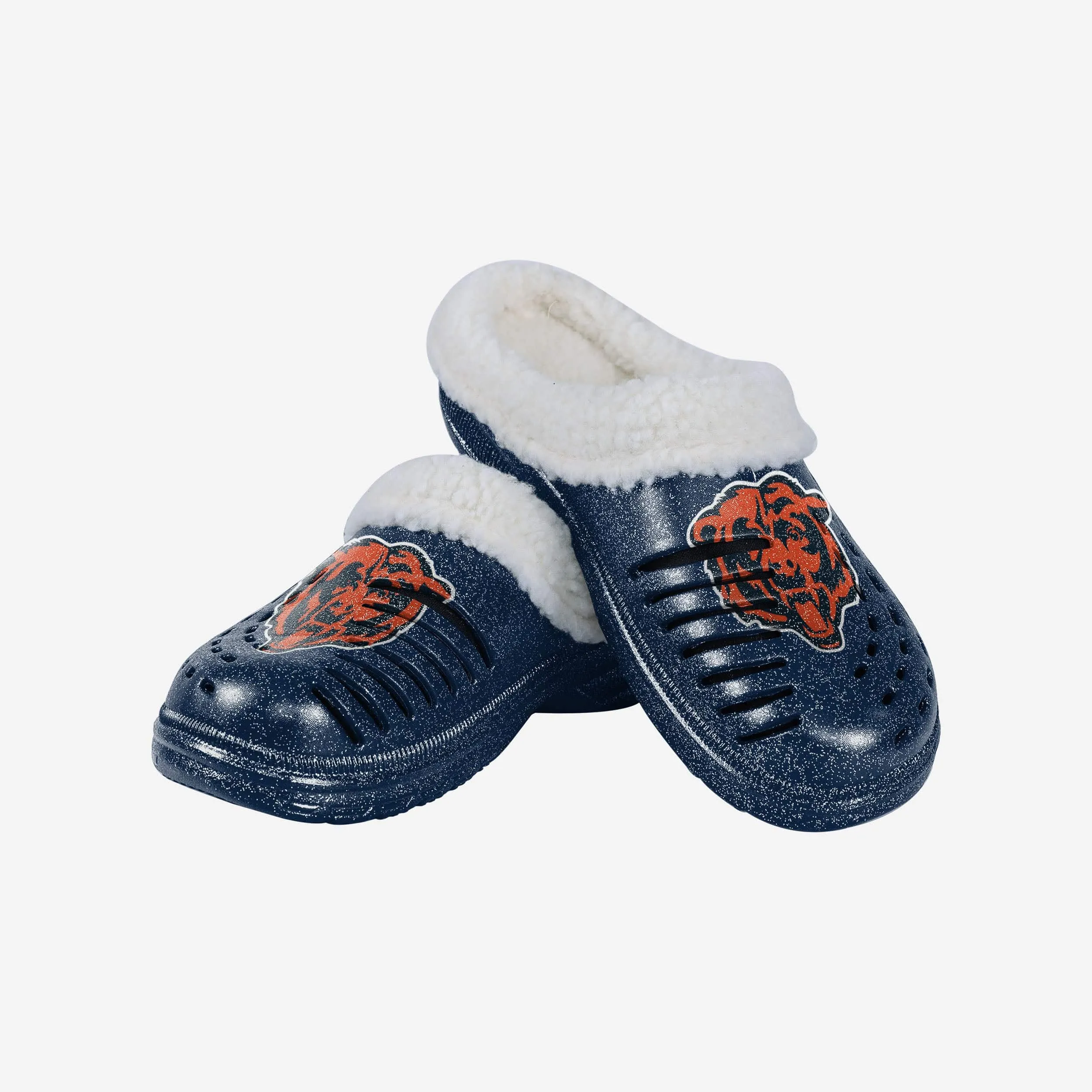 Chicago Bears Womens Sherpa Lined Glitter Clog