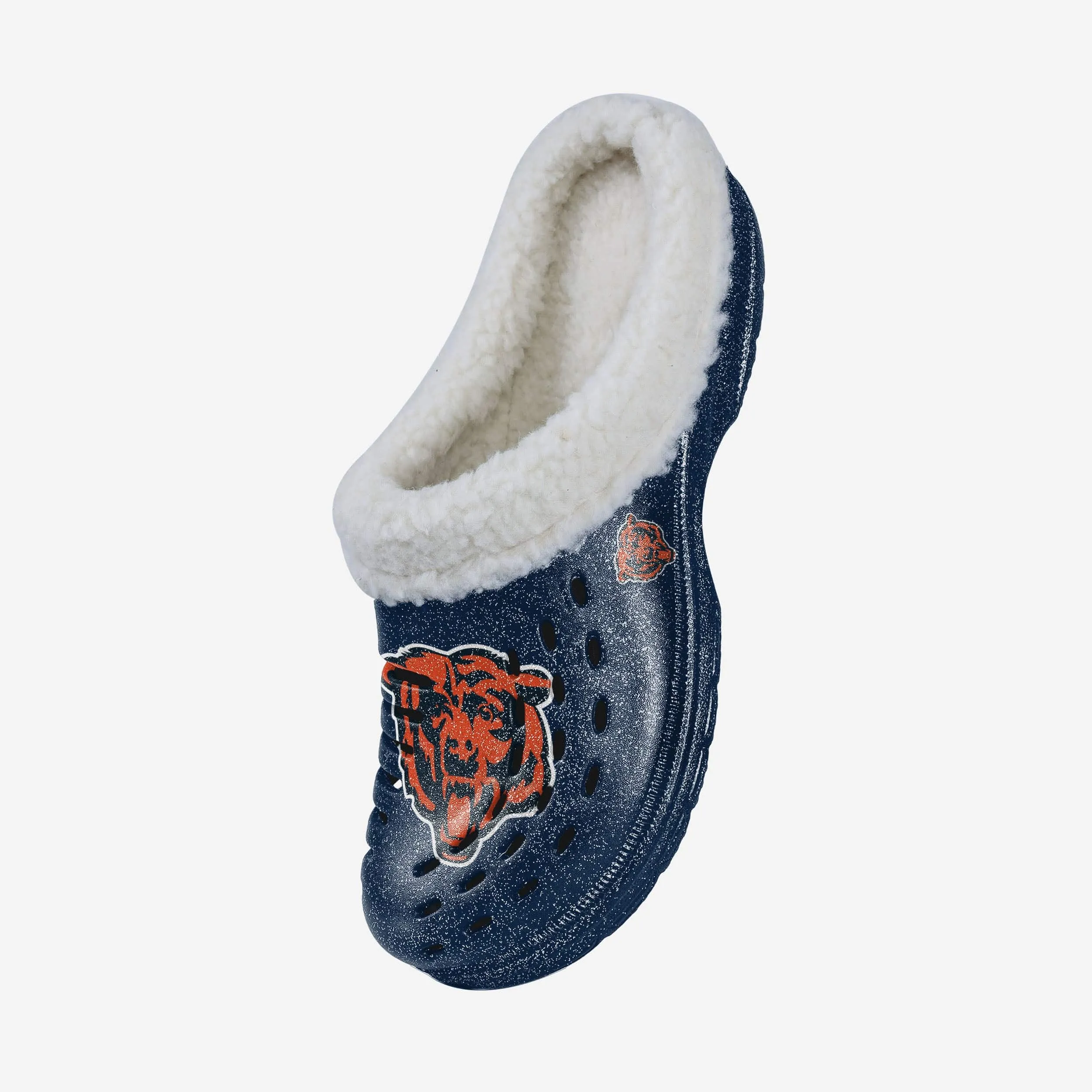 Chicago Bears Womens Sherpa Lined Glitter Clog