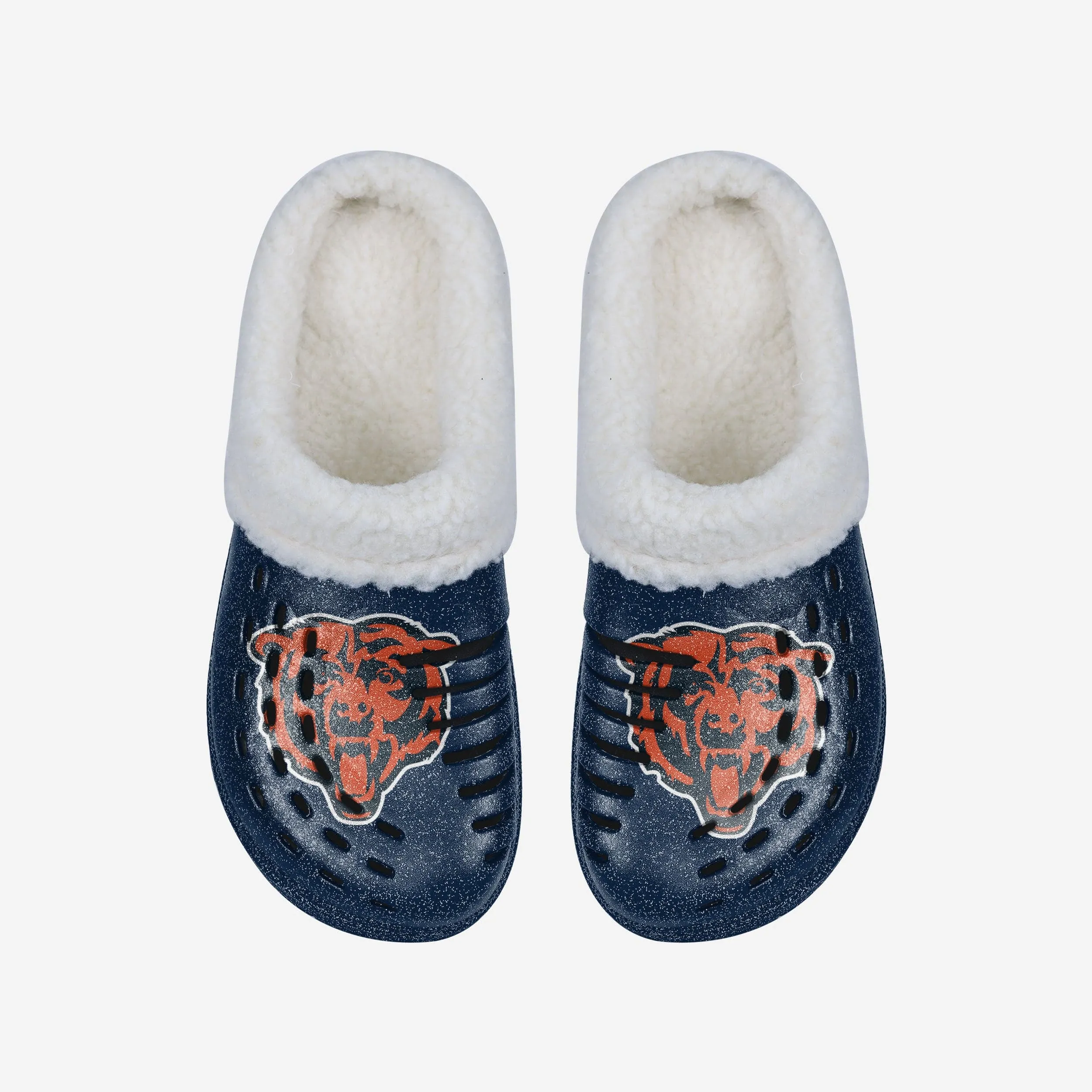 Chicago Bears Womens Sherpa Lined Glitter Clog