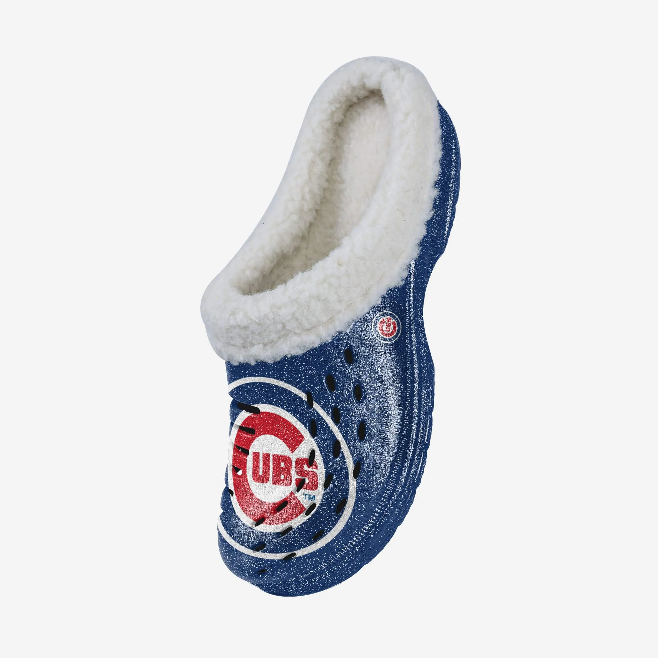 Chicago Cubs Womens Sherpa Lined Glitter Clog