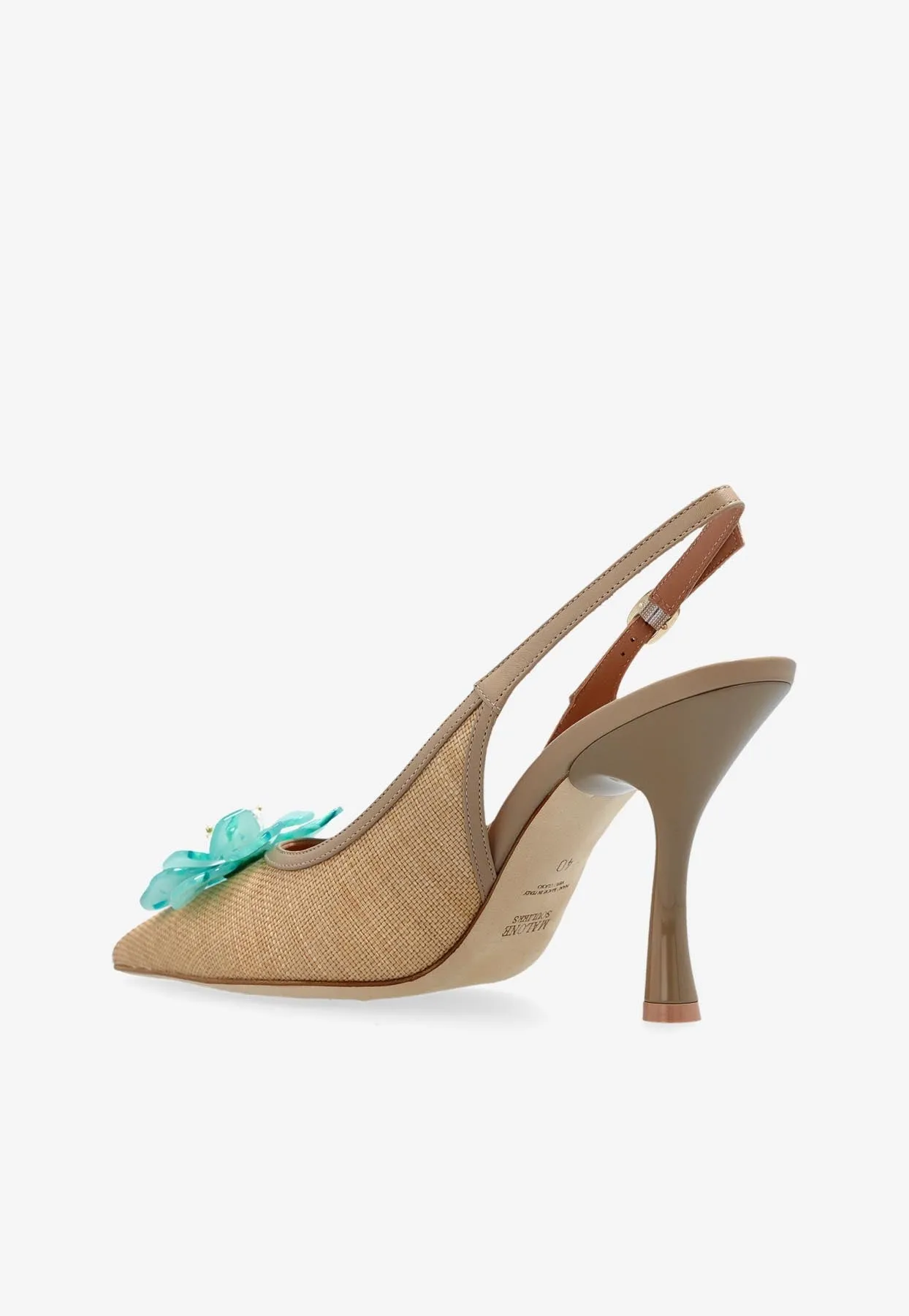 Chrissy 90 Slingback Raffia Pumps