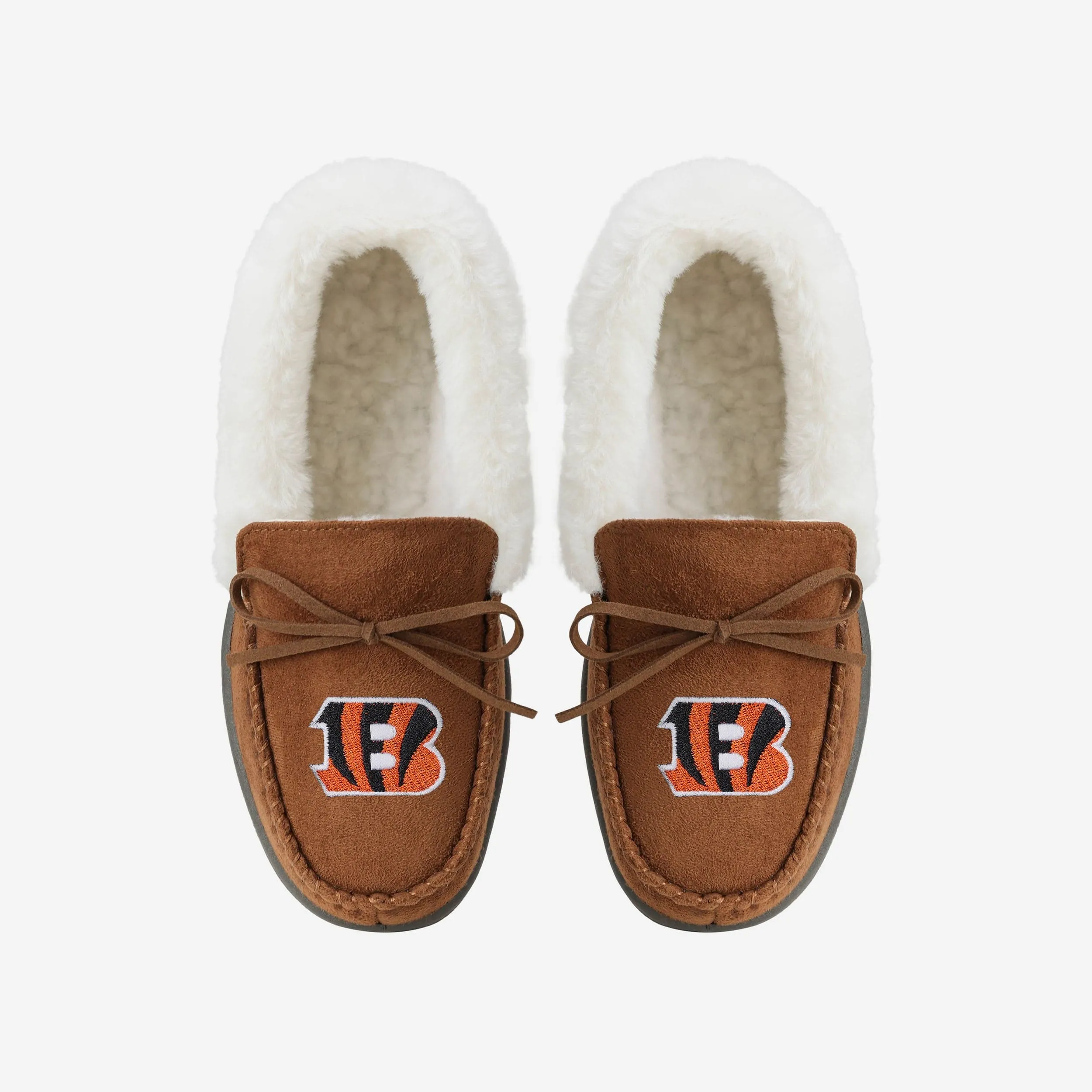 Cincinnati Bengals Womens Tan Moccasin Slipper