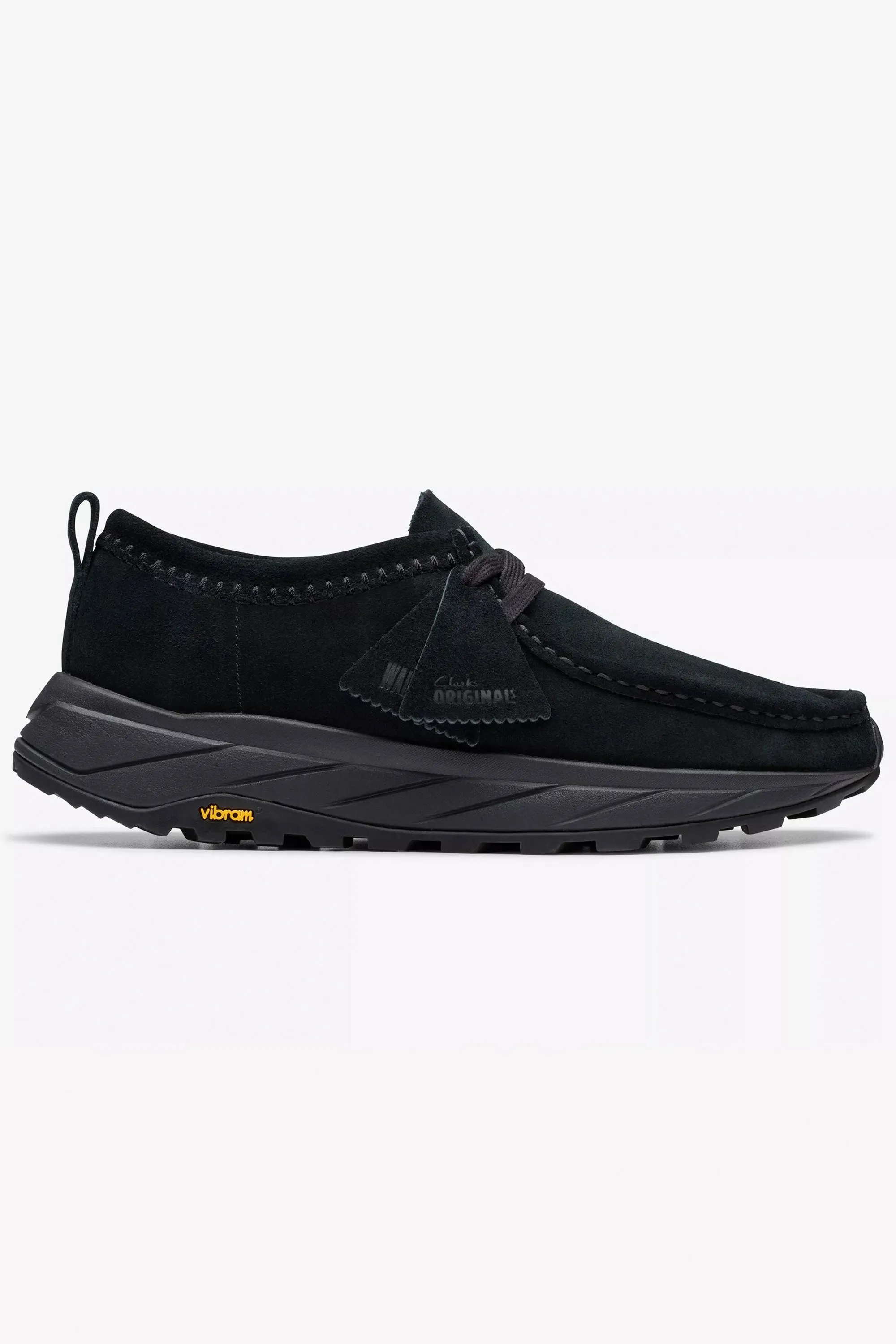 CLARKS - WALLA EDEN LO - BLACK SUEDE - MAN
