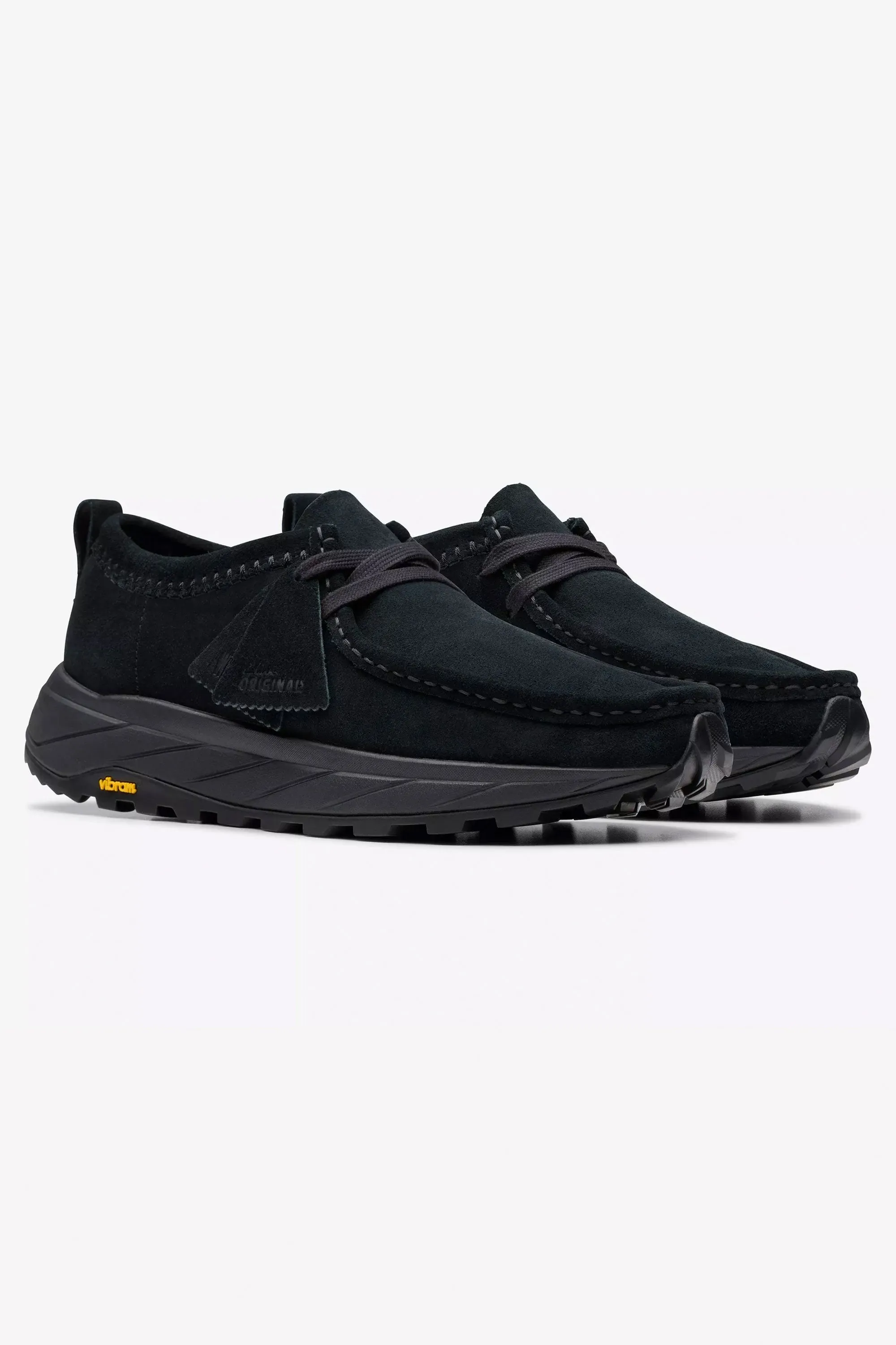 CLARKS - WALLA EDEN LO - BLACK SUEDE - MAN