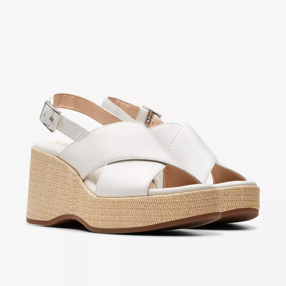 Clarks Women's Manon Wish Off White Leather 26176301