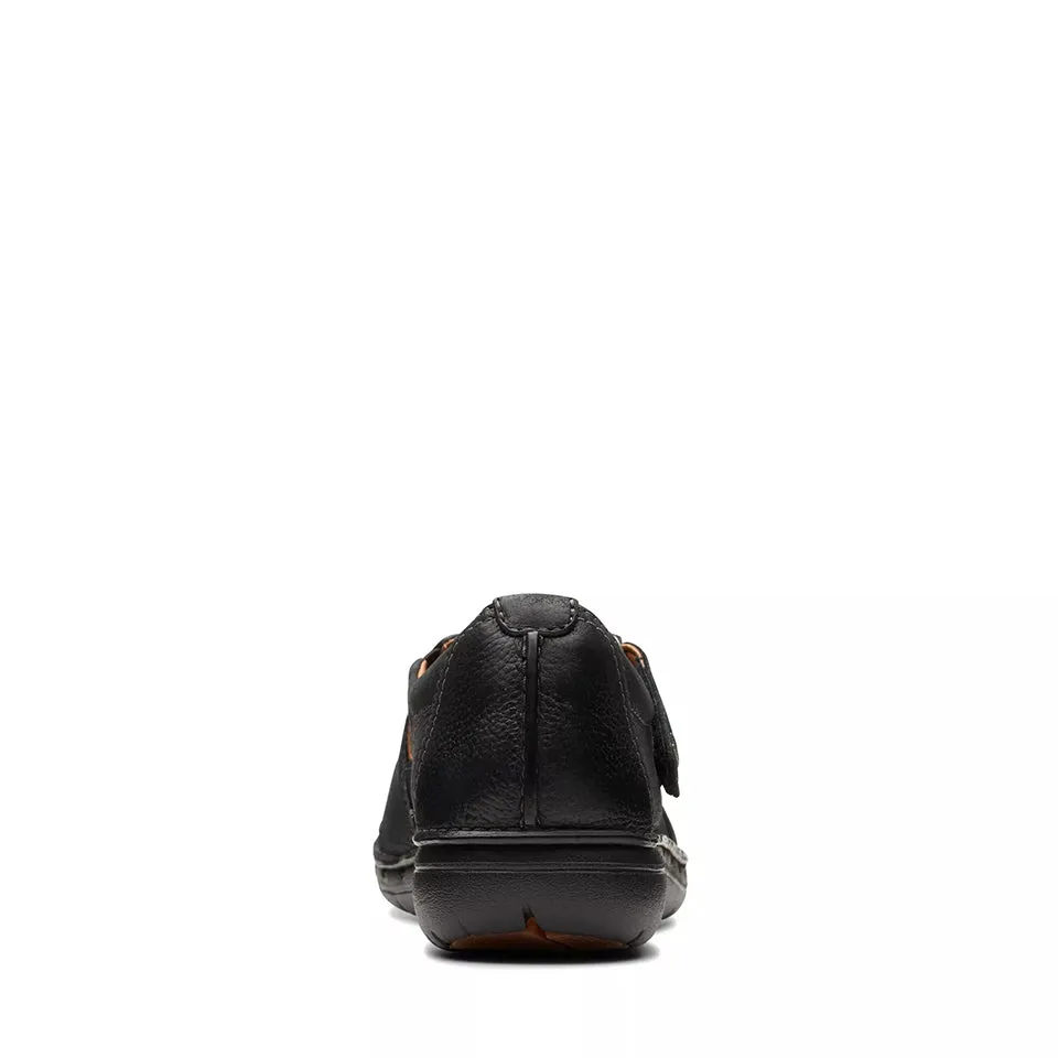 Clarks Women's Un Loop Strap Black Leather 26174970