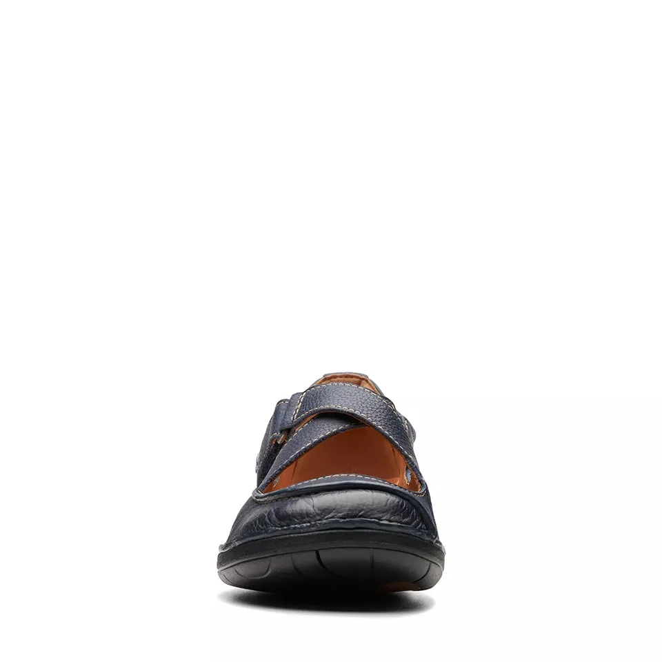 Clarks Women's Un Loop Strap Navy Leather 26174972