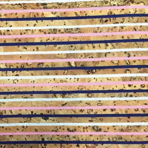 Cork Blend Fabric 51 in x 19 in Stripes