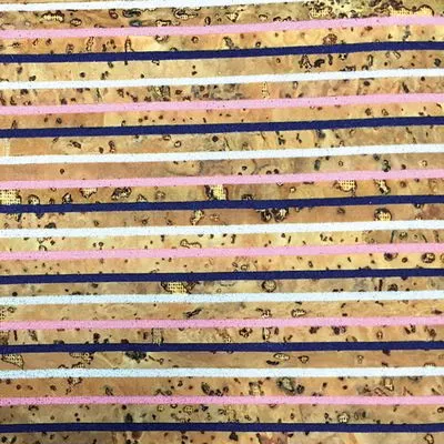 Cork Blend Fabric 51 in x 19 in Stripes
