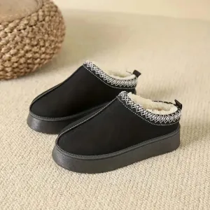 CozyElevate Fleece-Lined Platform Clogs