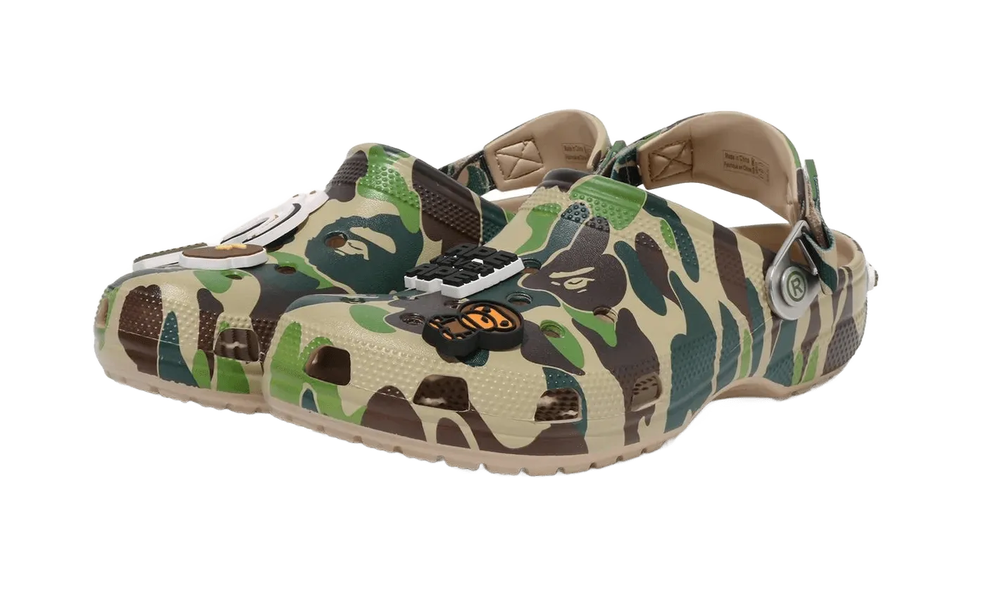 Crocs Classic Clog A Bathing Ape ABC Camo Green